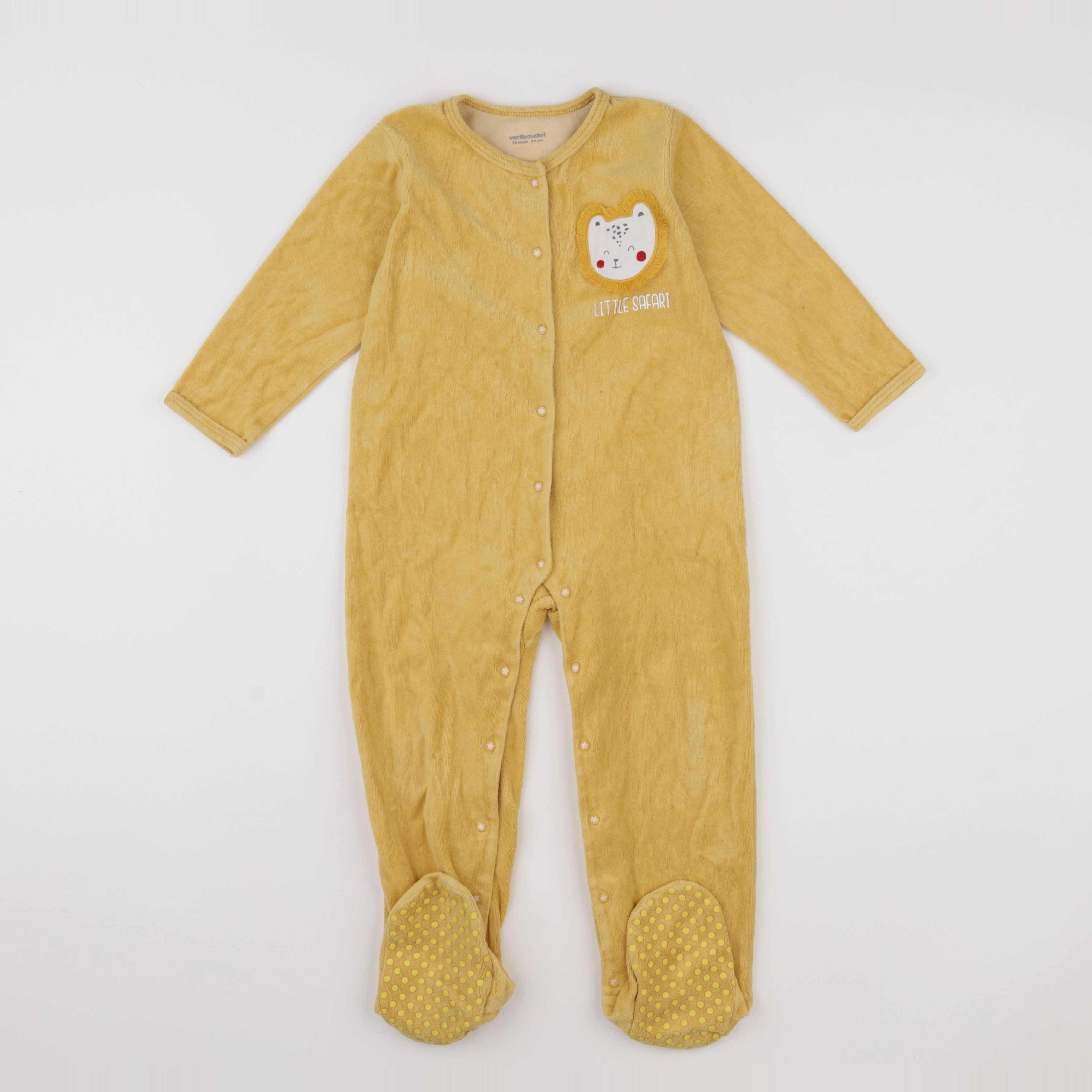 Vertbaudet - pyjama velours jaune - 36 mois