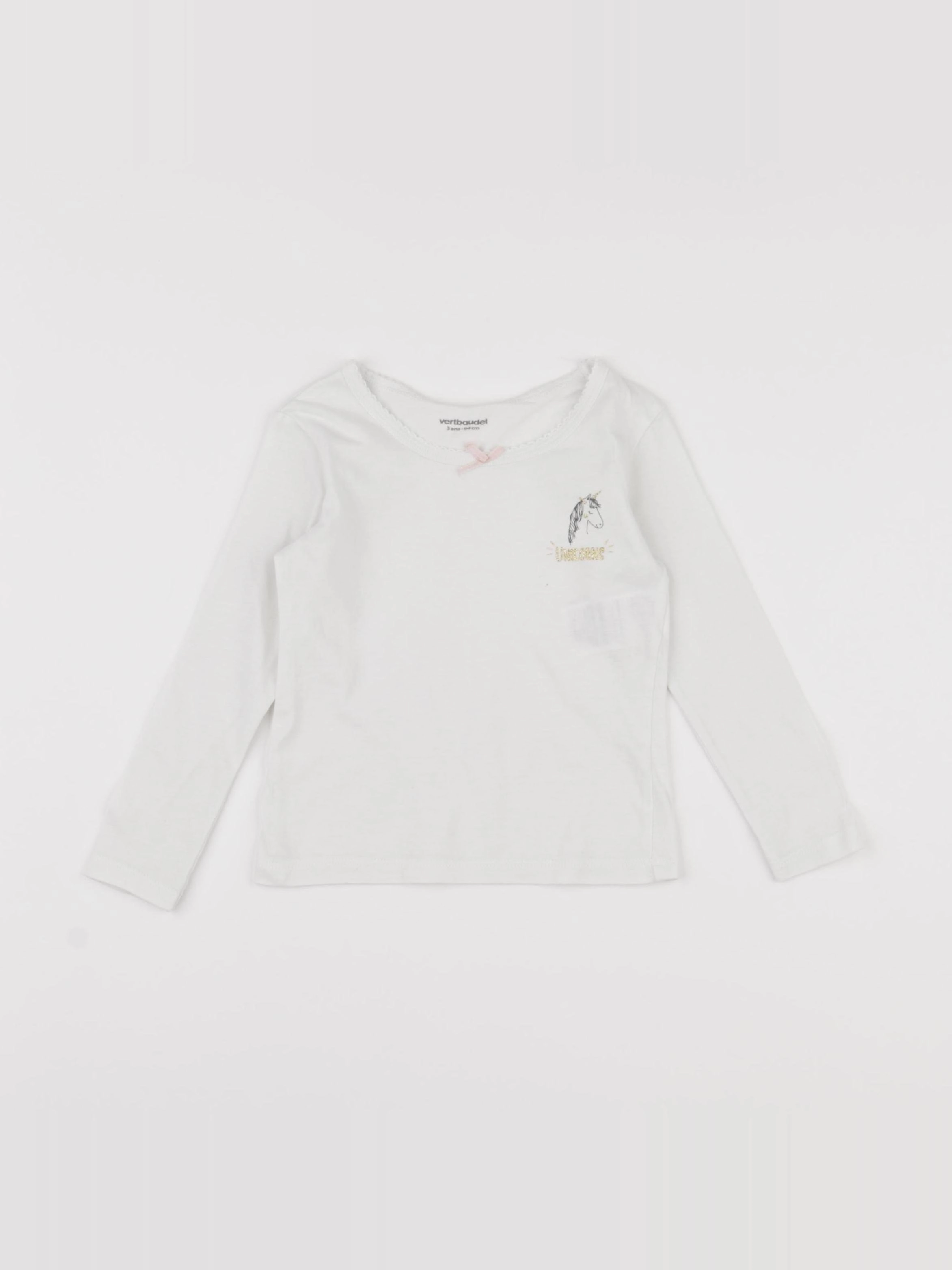 Vertbaudet - maillot de corps blanc - 3 ans