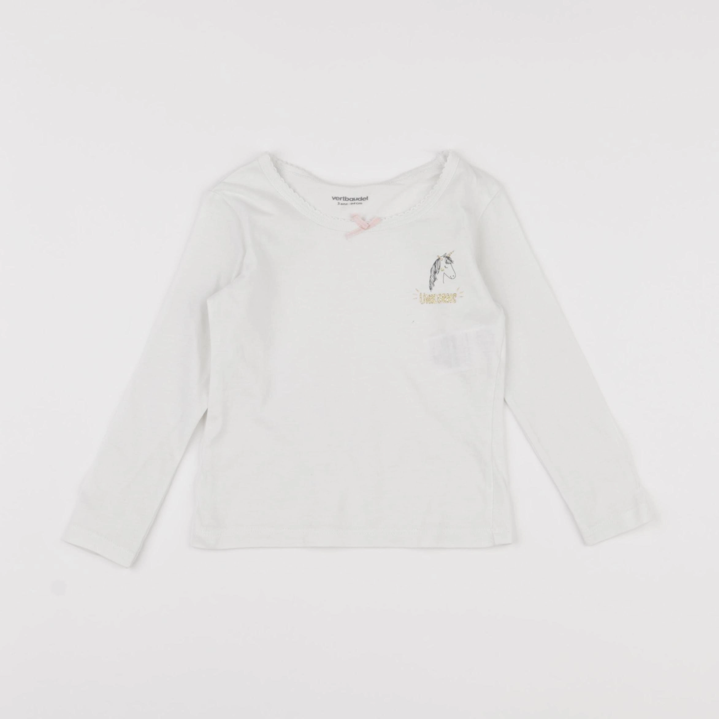 Vertbaudet - maillot de corps blanc - 3 ans