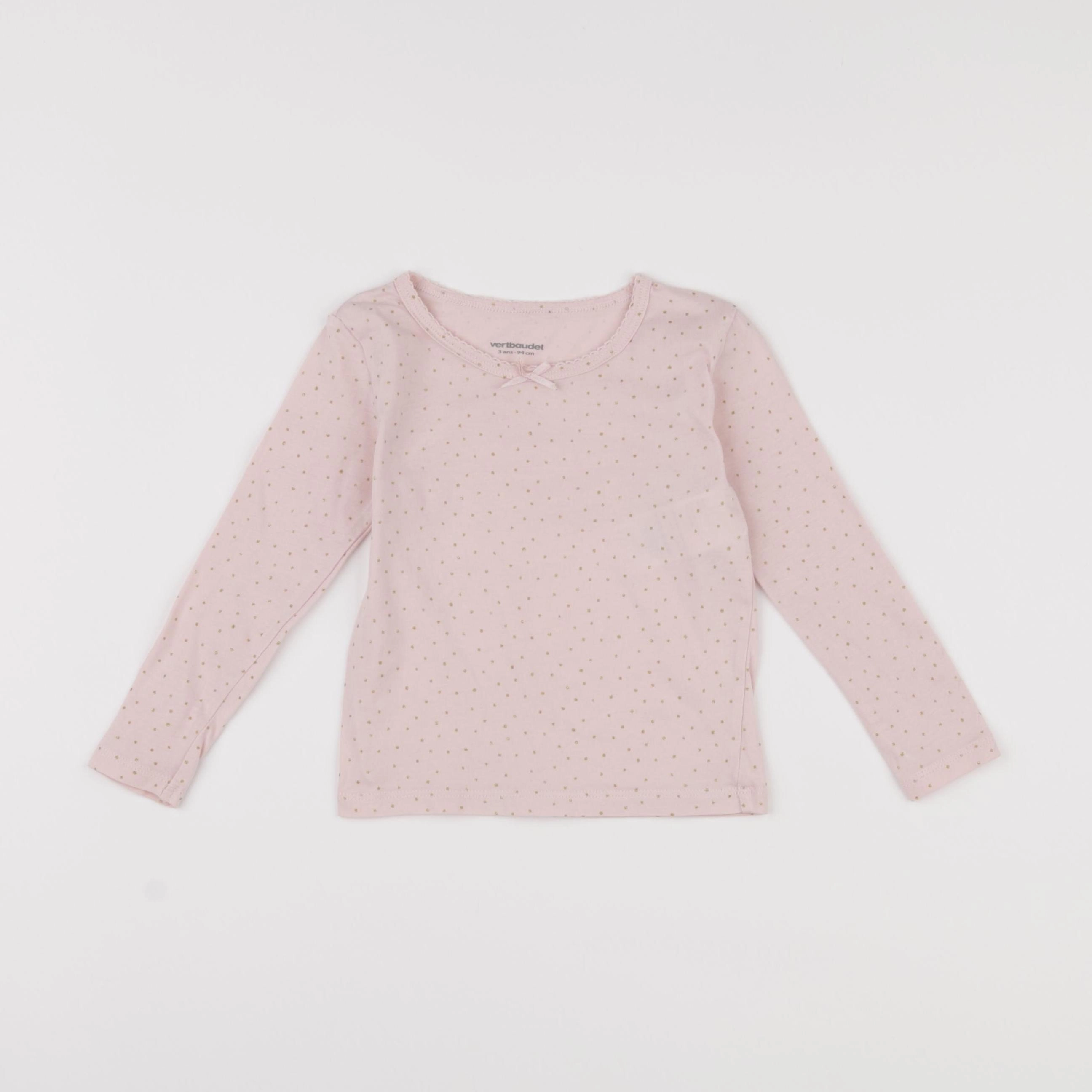 Vertbaudet - maillot de corps rose - 3 ans
