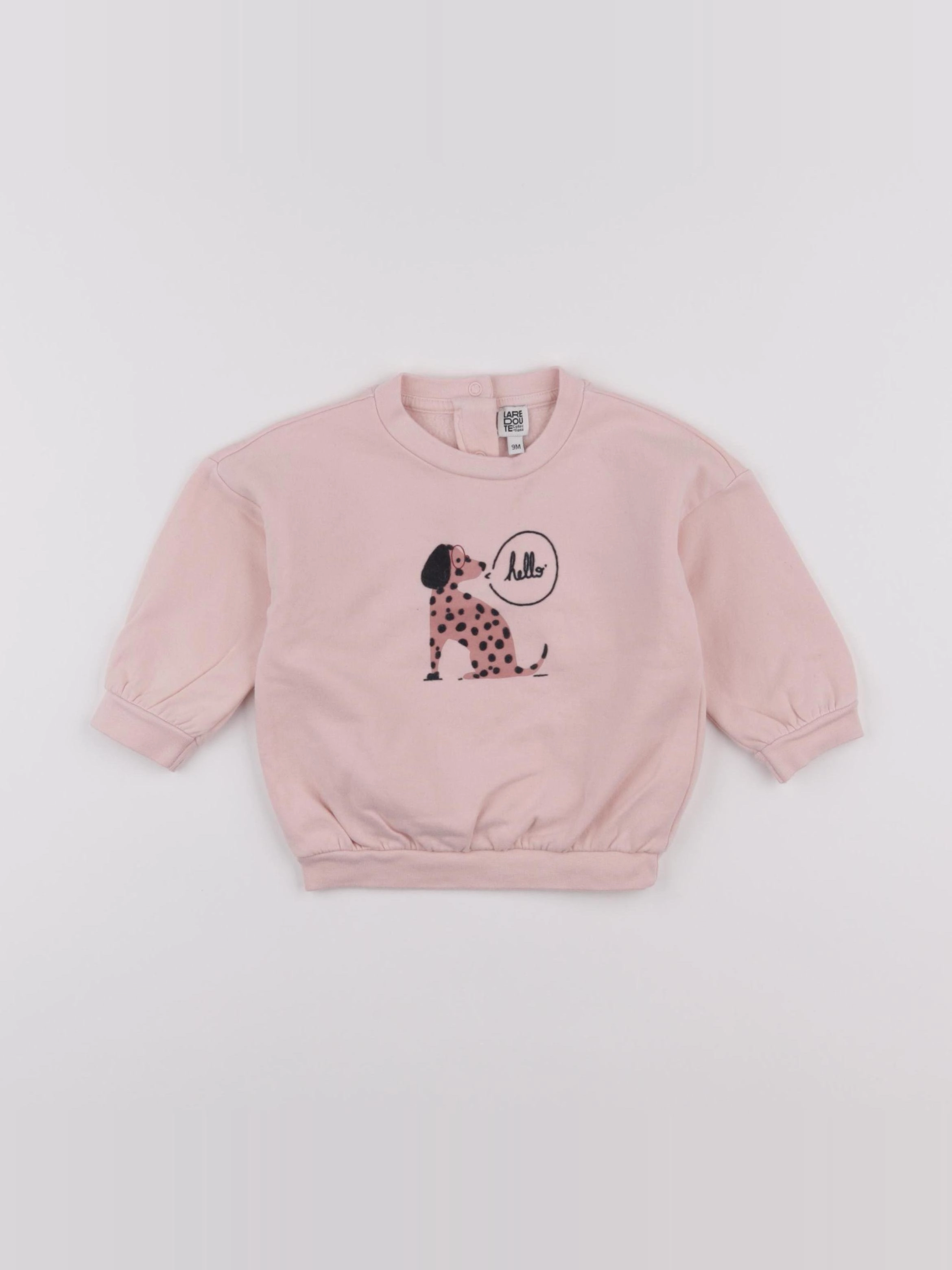 La Redoute - sweat rose - 9 mois