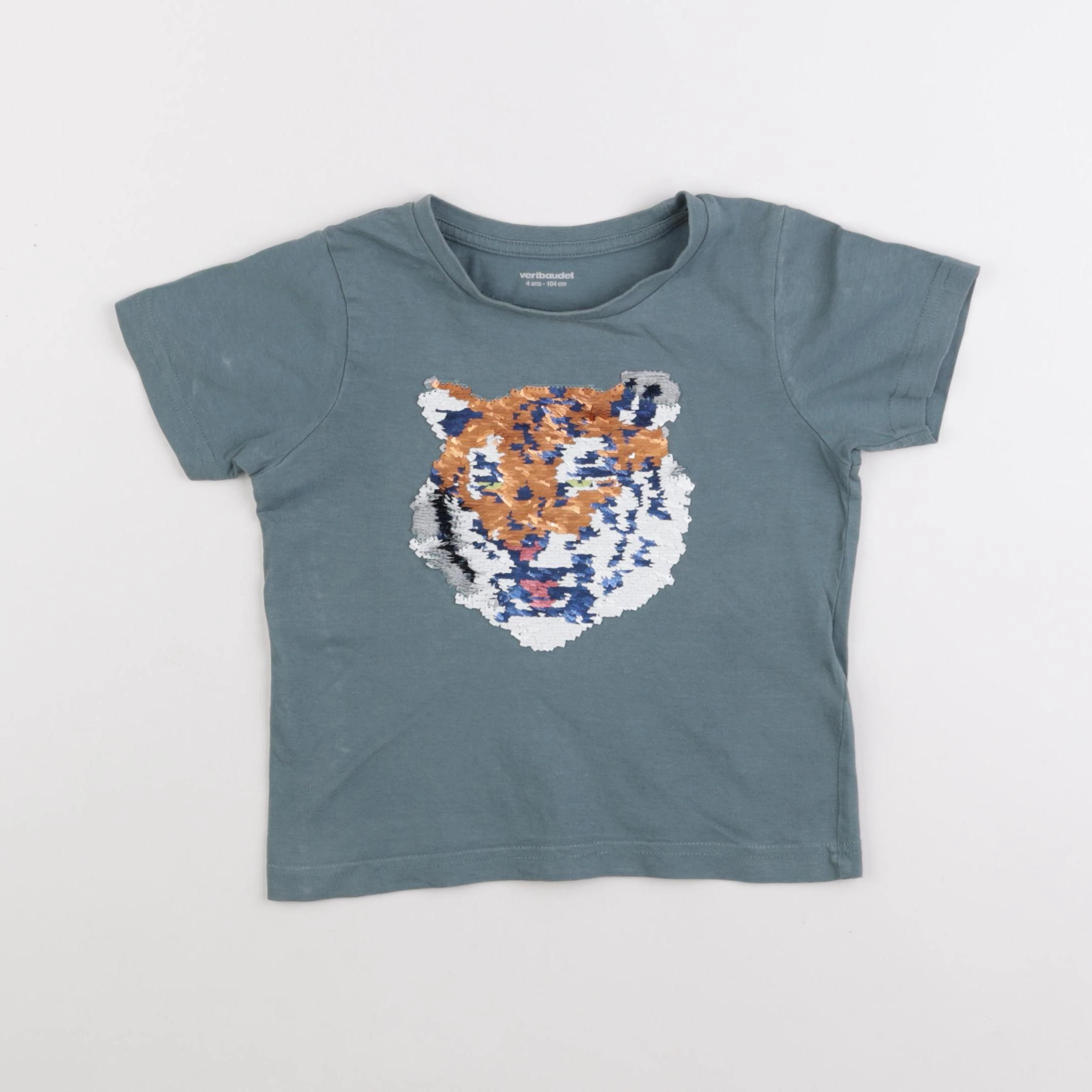 Vertbaudet - tee-shirt vert - 4 ans