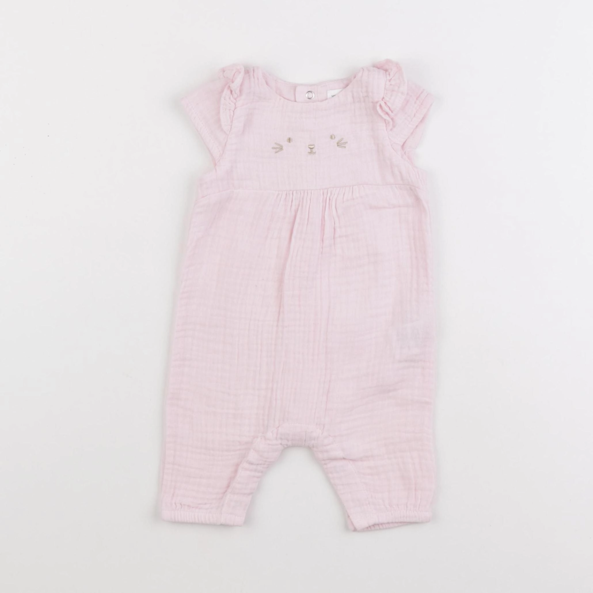 Vertbaudet - combinaison rose - 1 mois