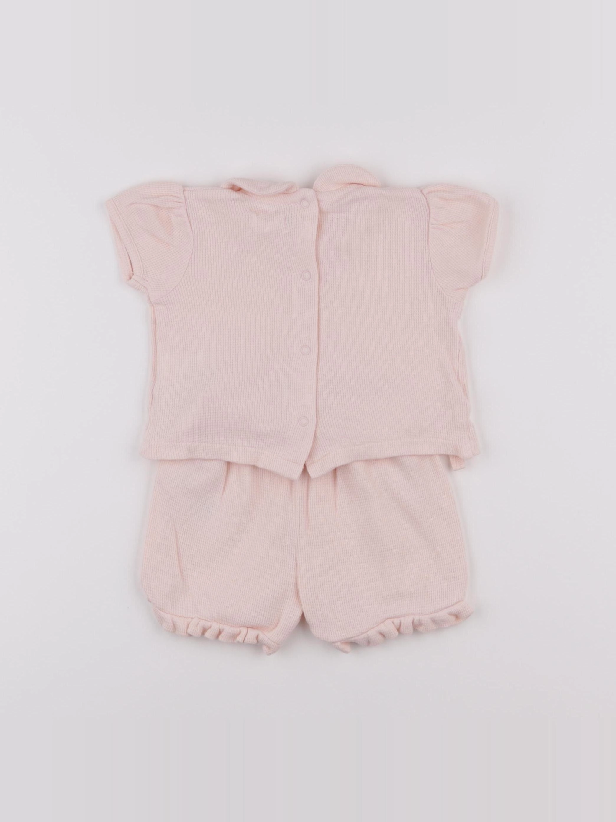 Vertbaudet - pyjama coton rose - 6 mois