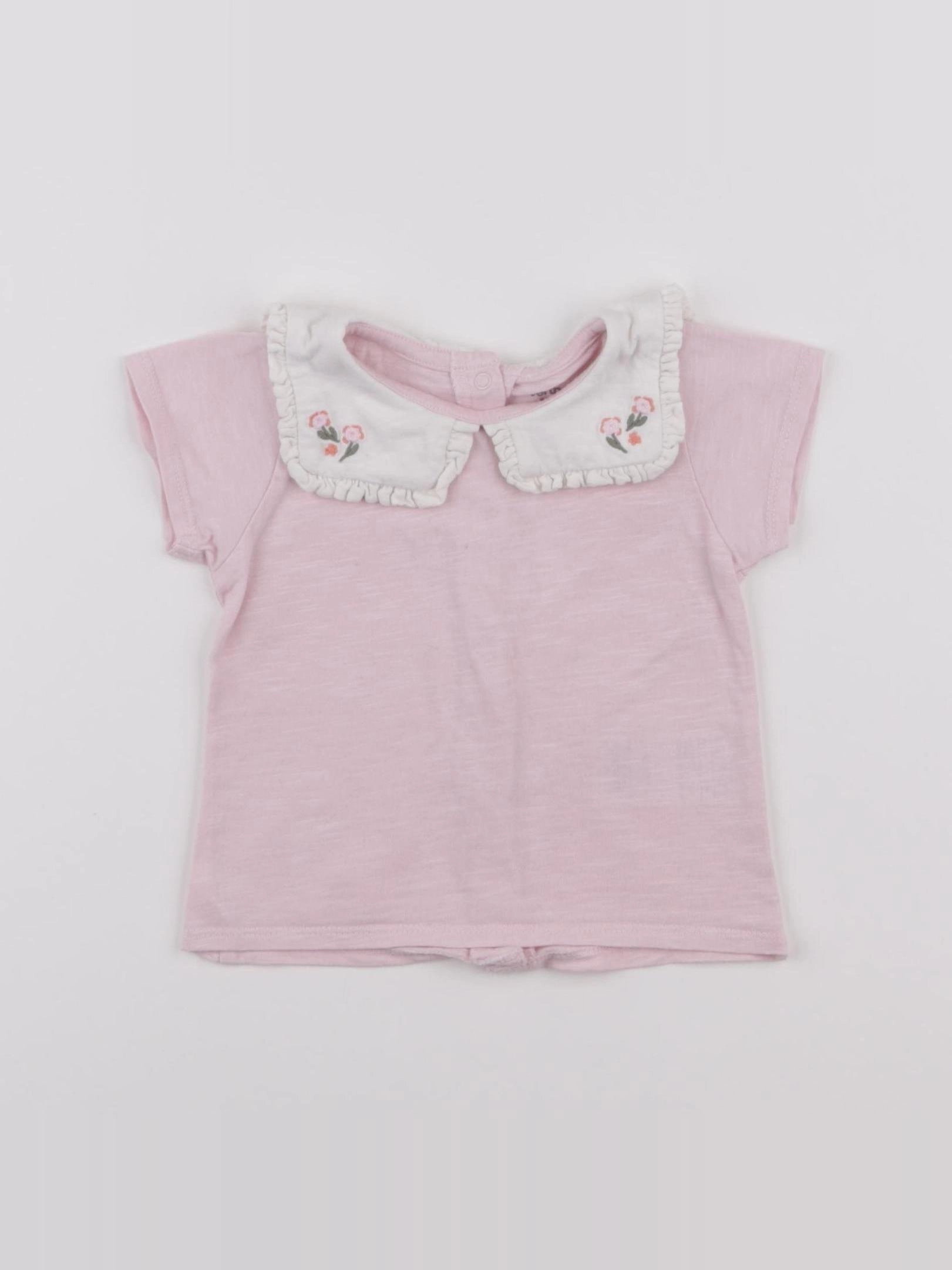 Vertbaudet - tee-shirt rose - 9 mois