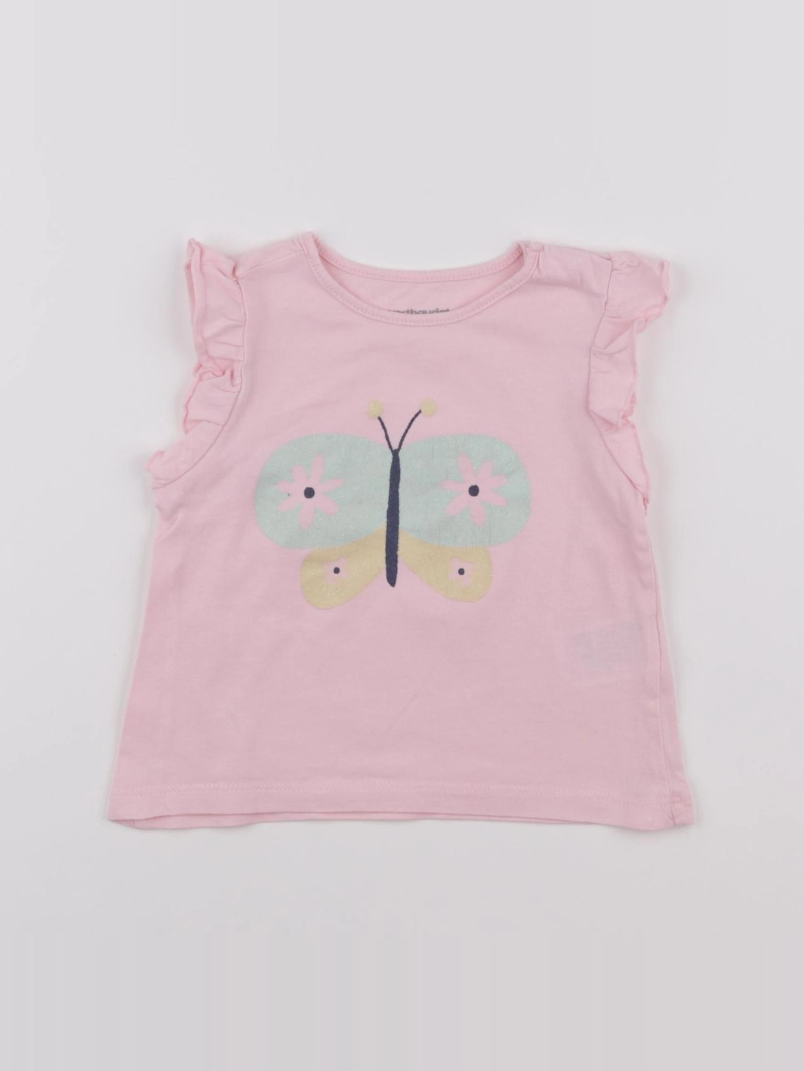 Vertbaudet - tee-shirt rose - 12 mois