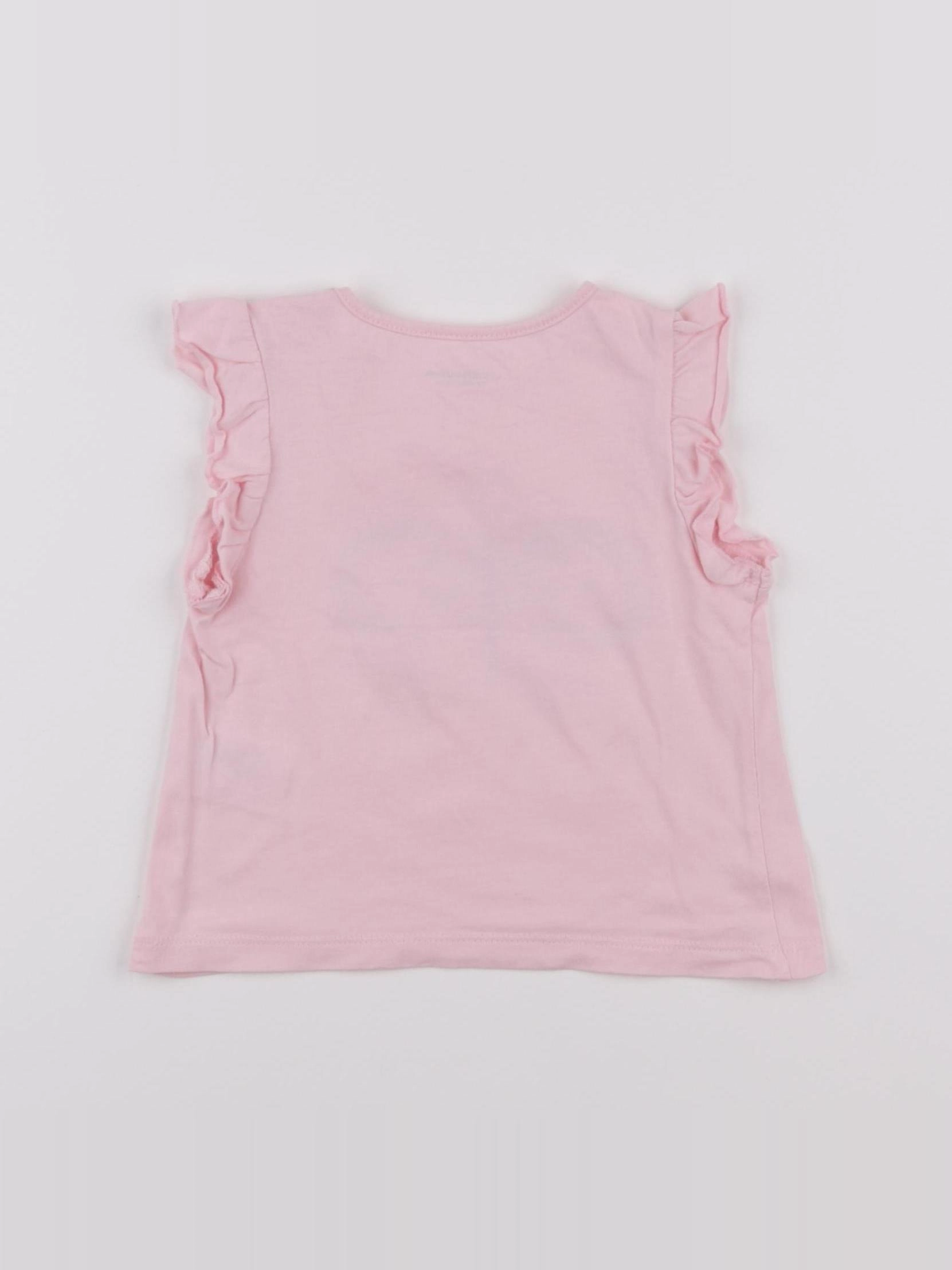 Vertbaudet - tee-shirt rose - 12 mois