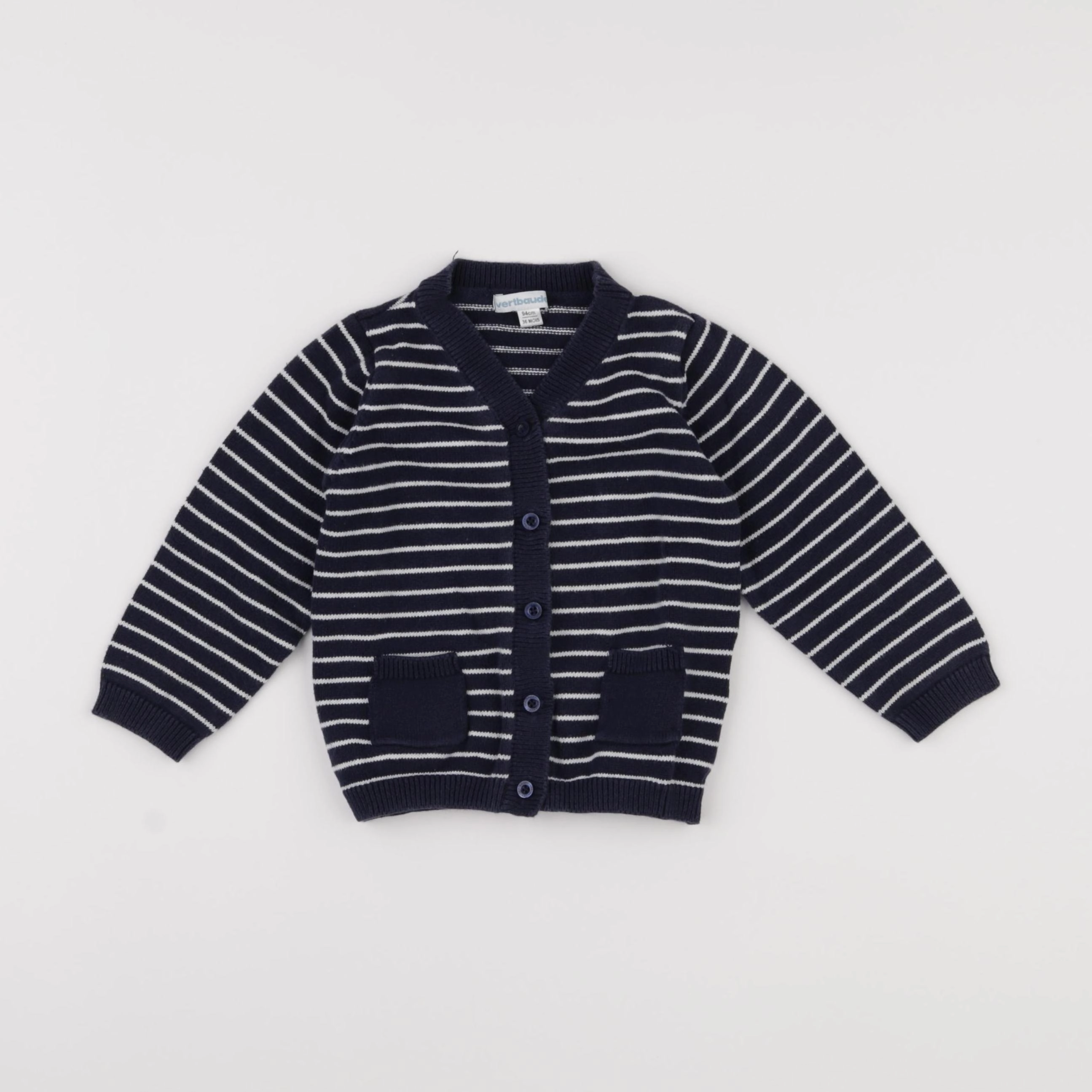 Vertbaudet - gilet bleu - 36 mois