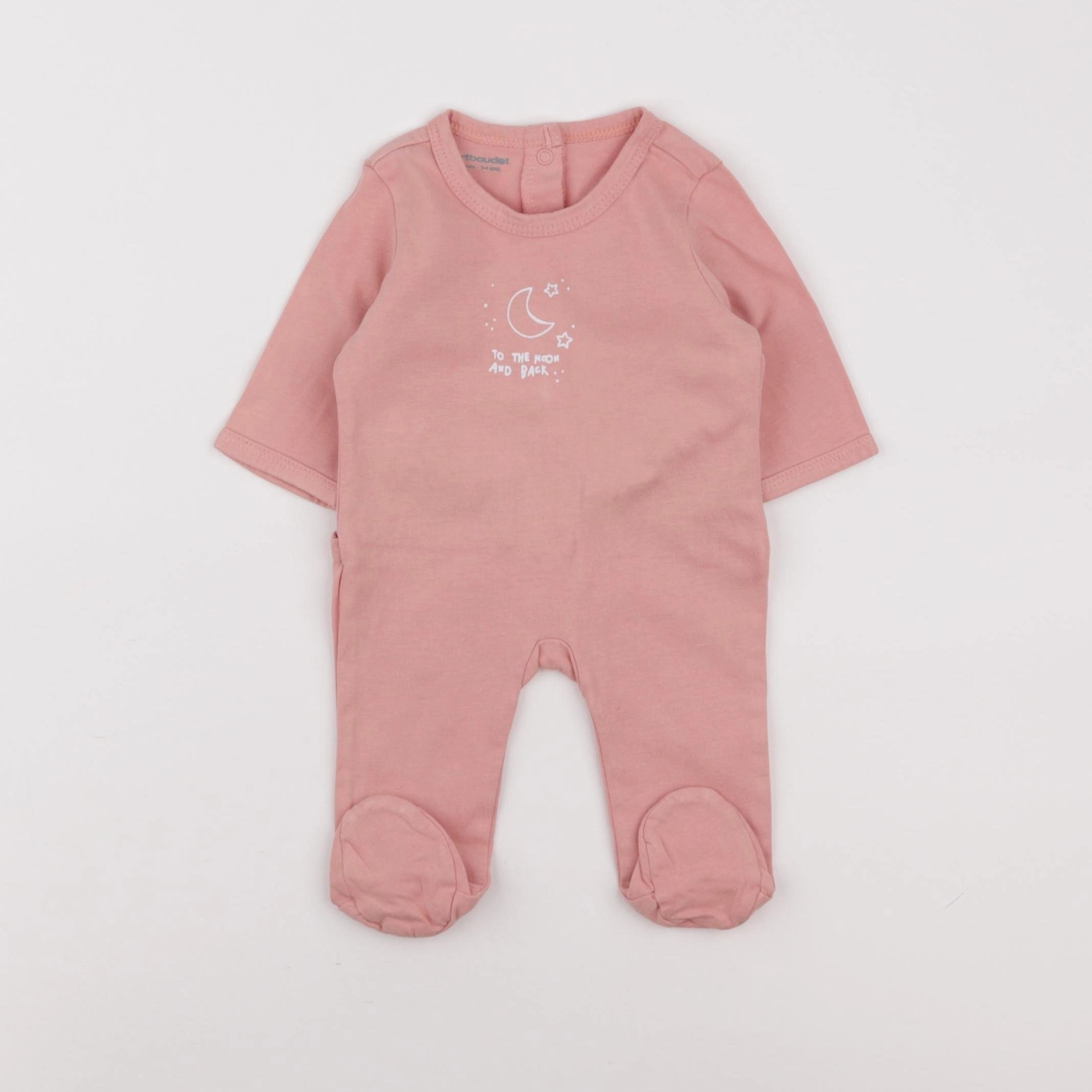 Vertbaudet - pyjama coton rose - 1 mois