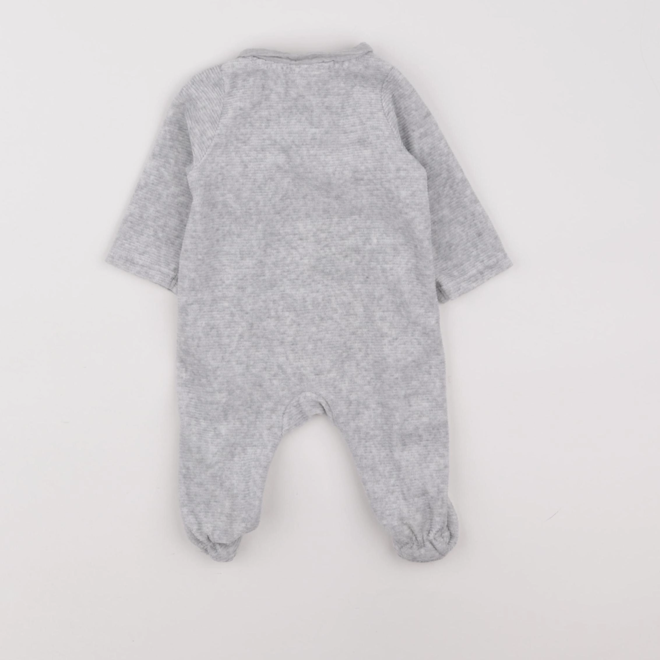 Tape à l'oeil - pyjama velours gris - 3 mois