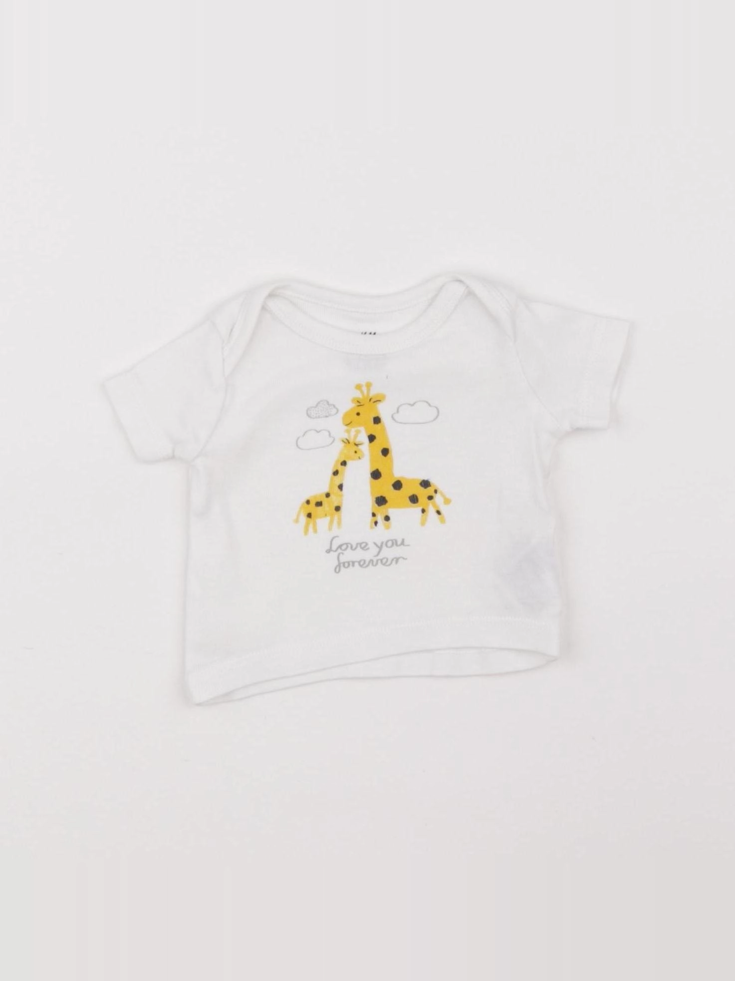 H&M - tee-shirt blanc - 0/1 mois