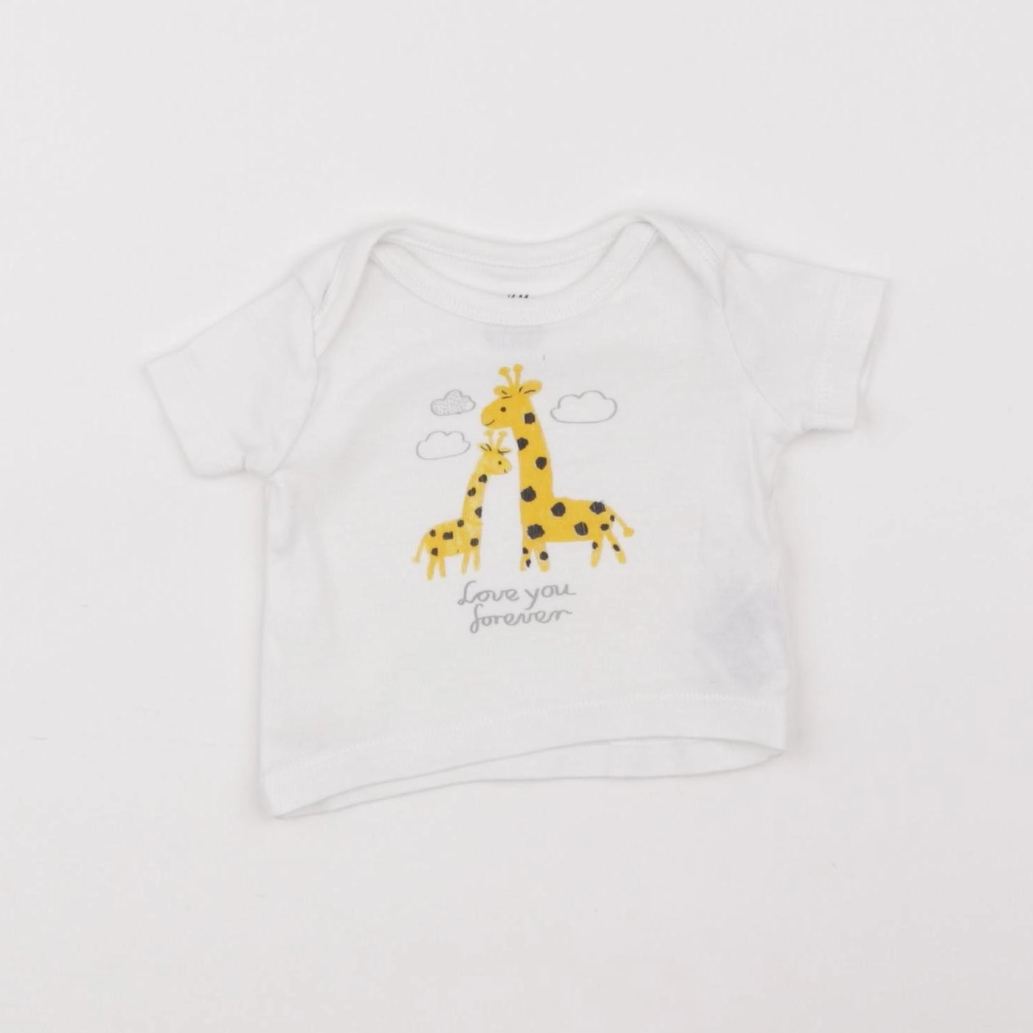 H&M - tee-shirt blanc - 0/1 mois