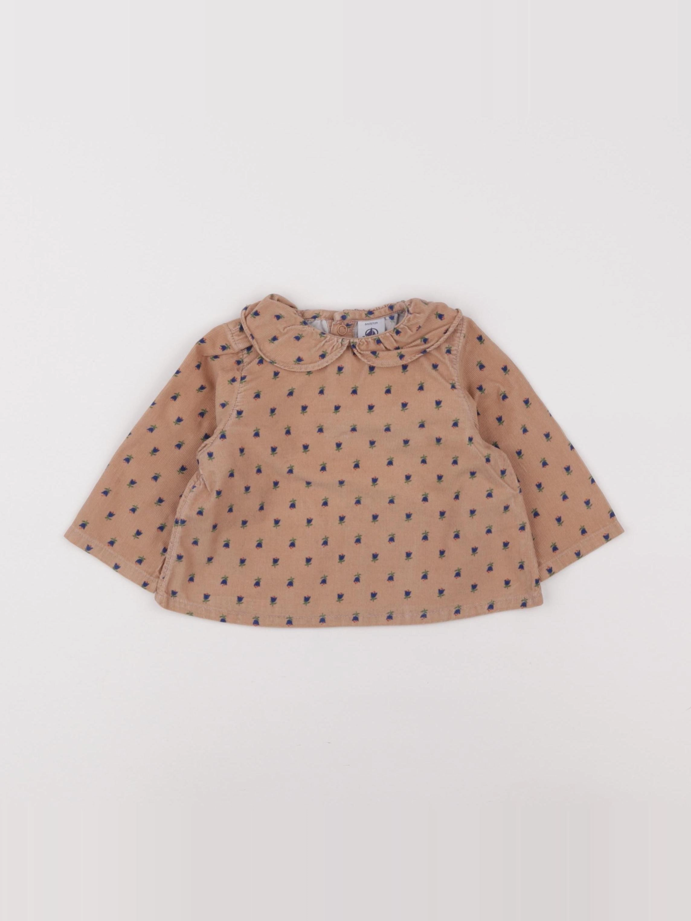 Petit Bateau - blouse marron - 6 mois