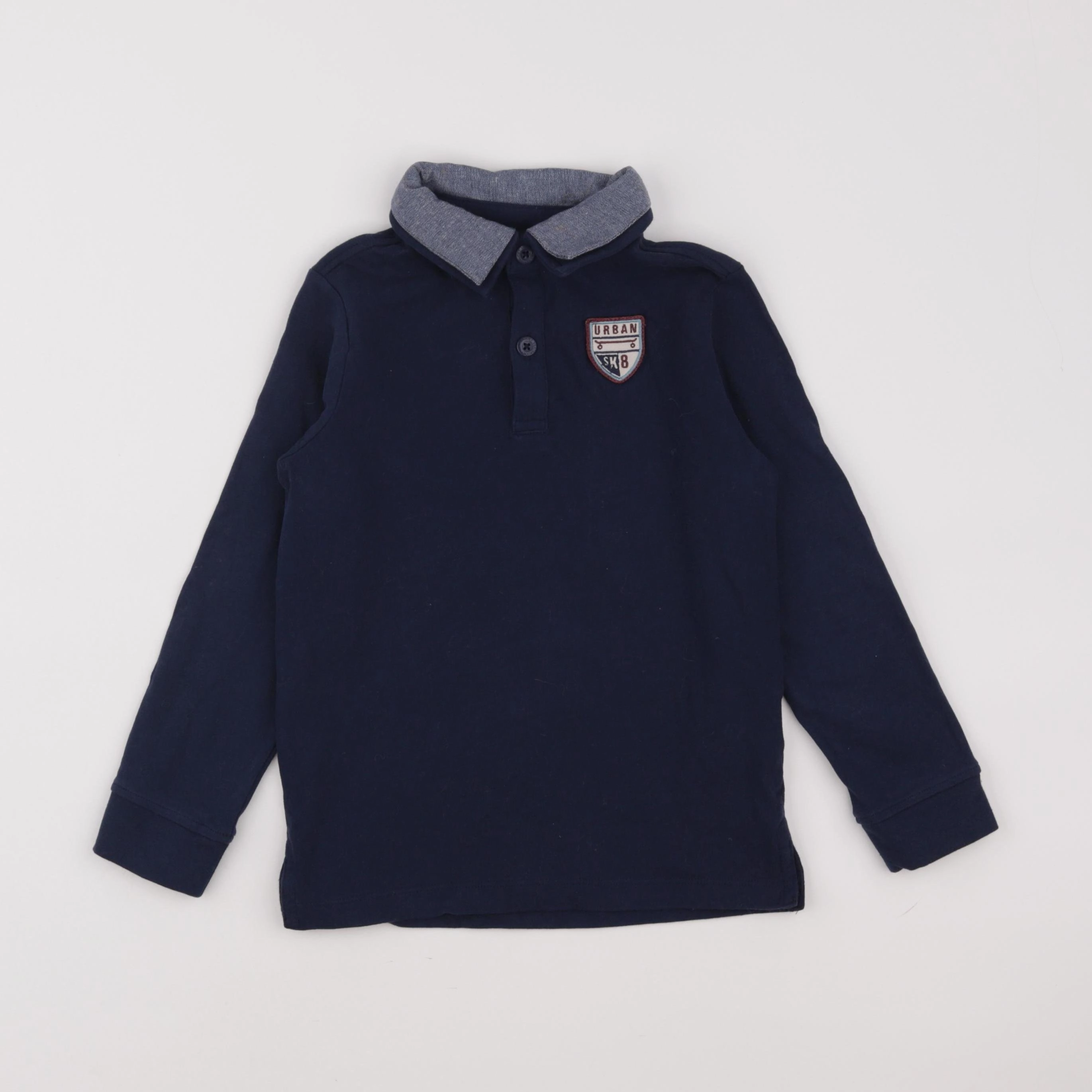 Vertbaudet - polo bleu - 6 ans