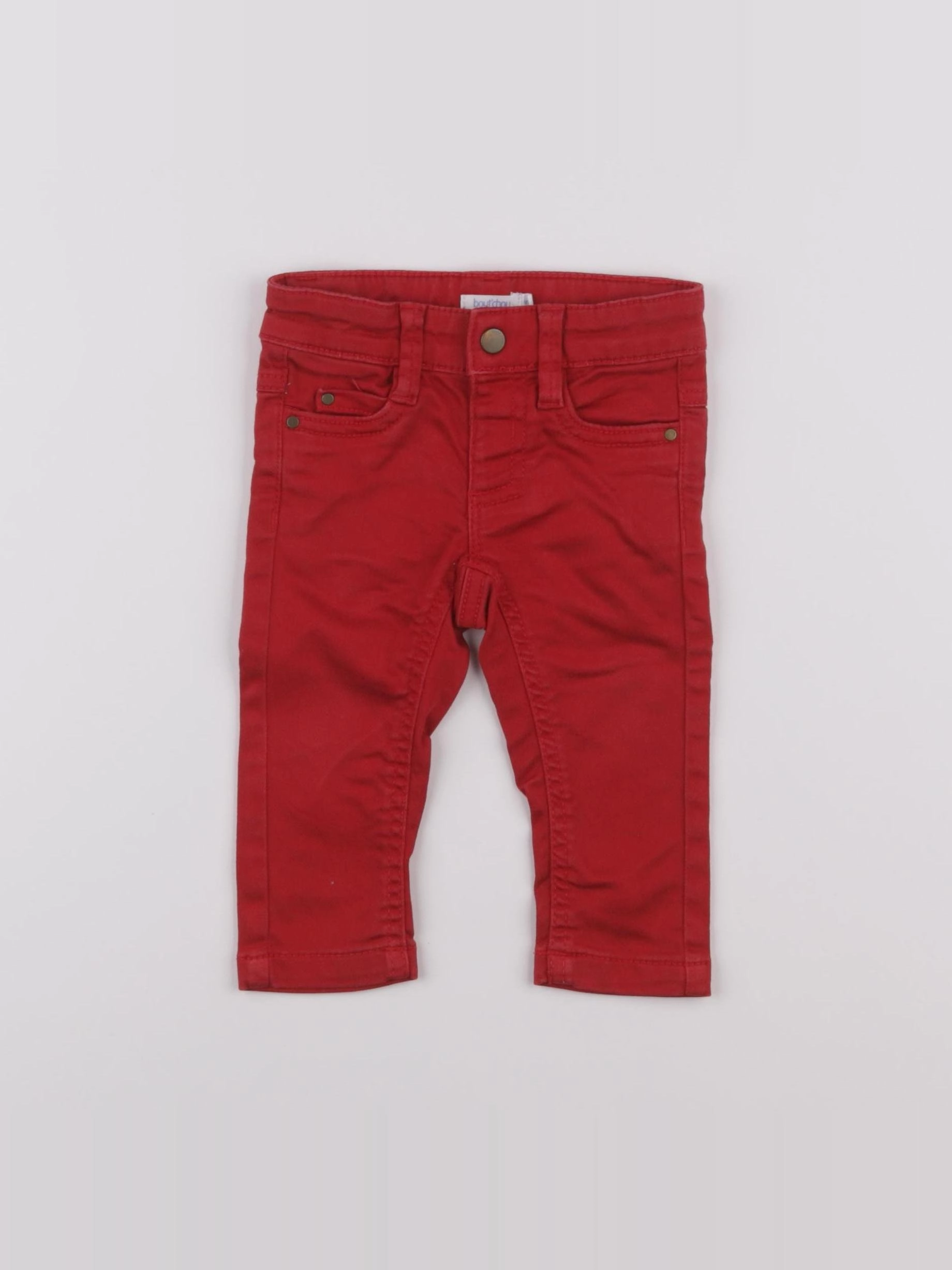 Boutchou - pantalon rouge - 6 mois