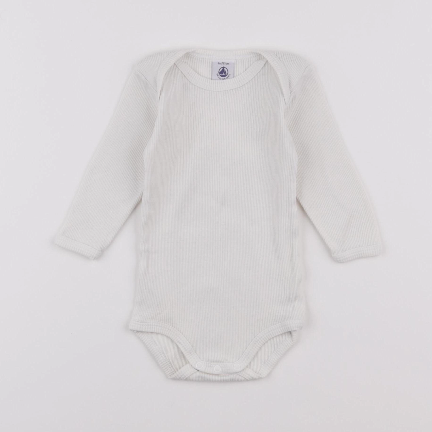 Petit Bateau - body blanc - 6 mois