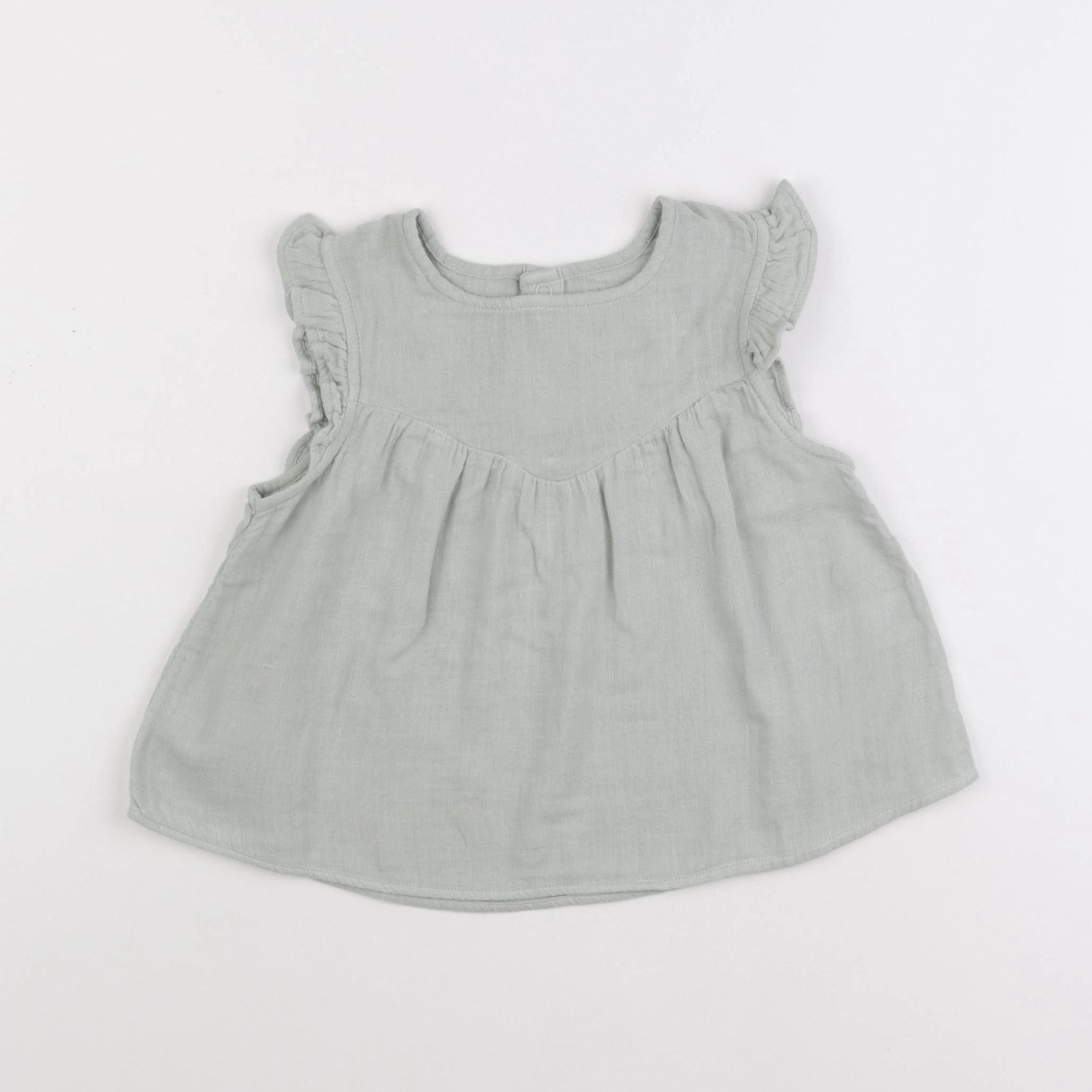 Petit Bateau - blouse vert - 24 mois