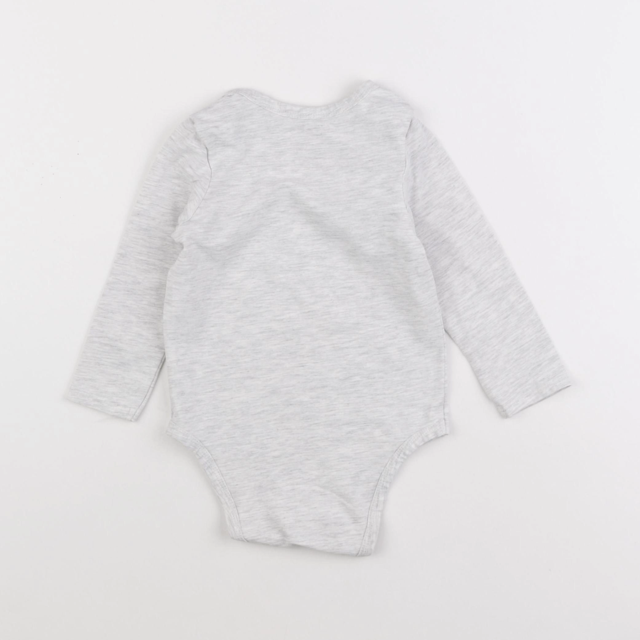Tape à l'oeil - body gris - 24 mois