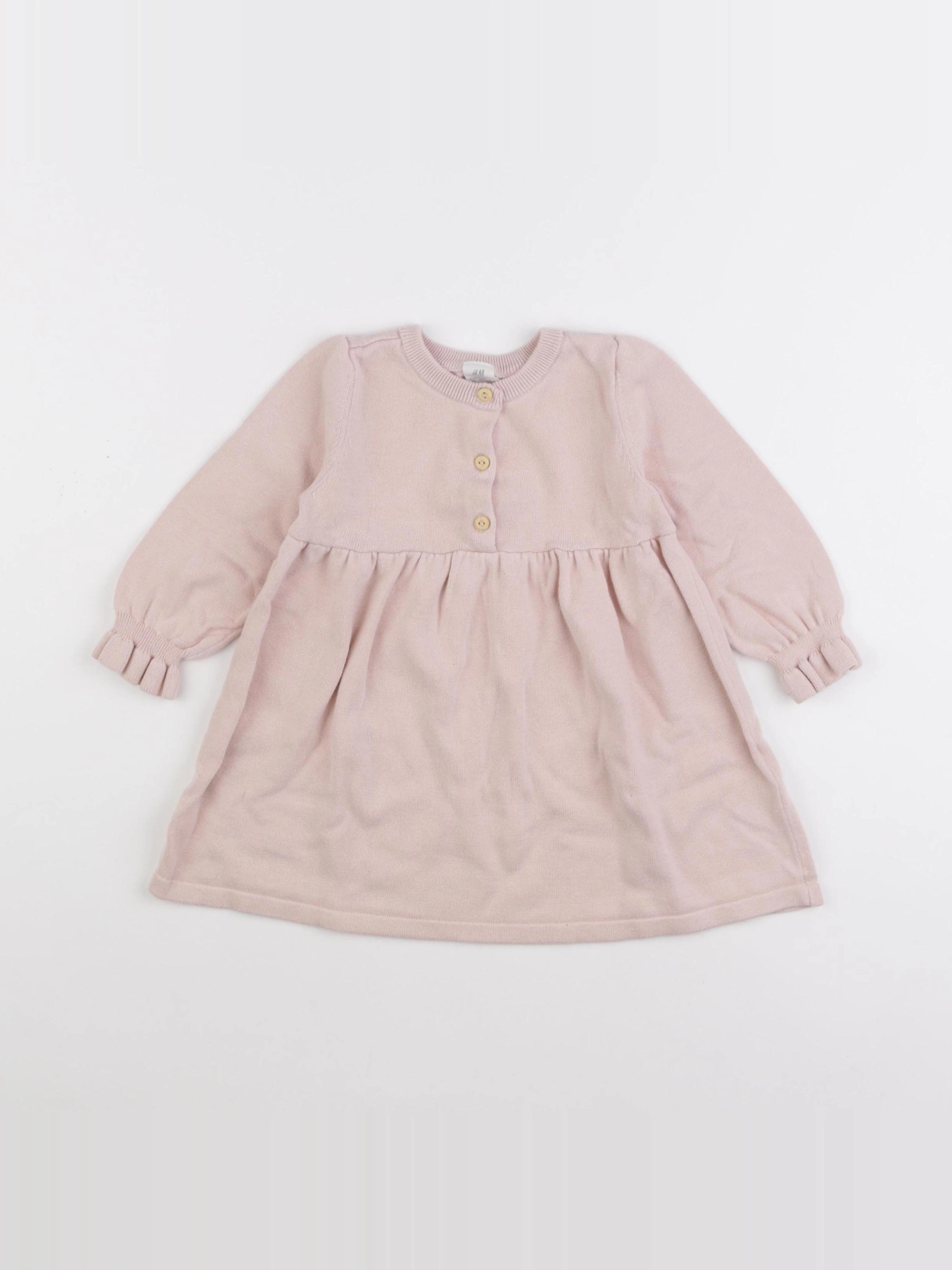 H&M - robe rose - 12/18 mois
