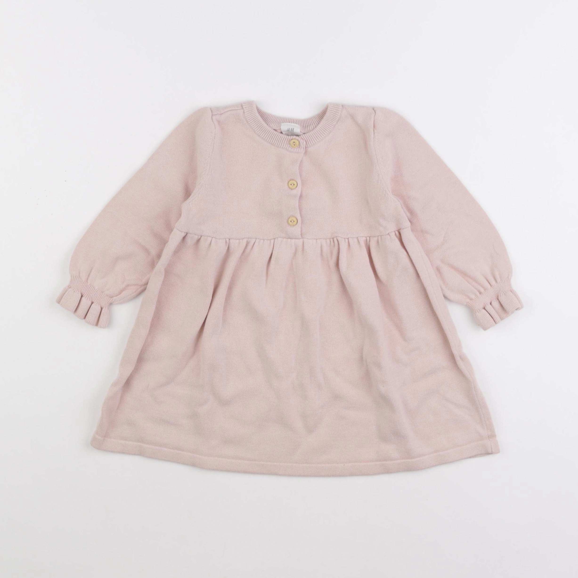 H&M - robe rose - 12/18 mois