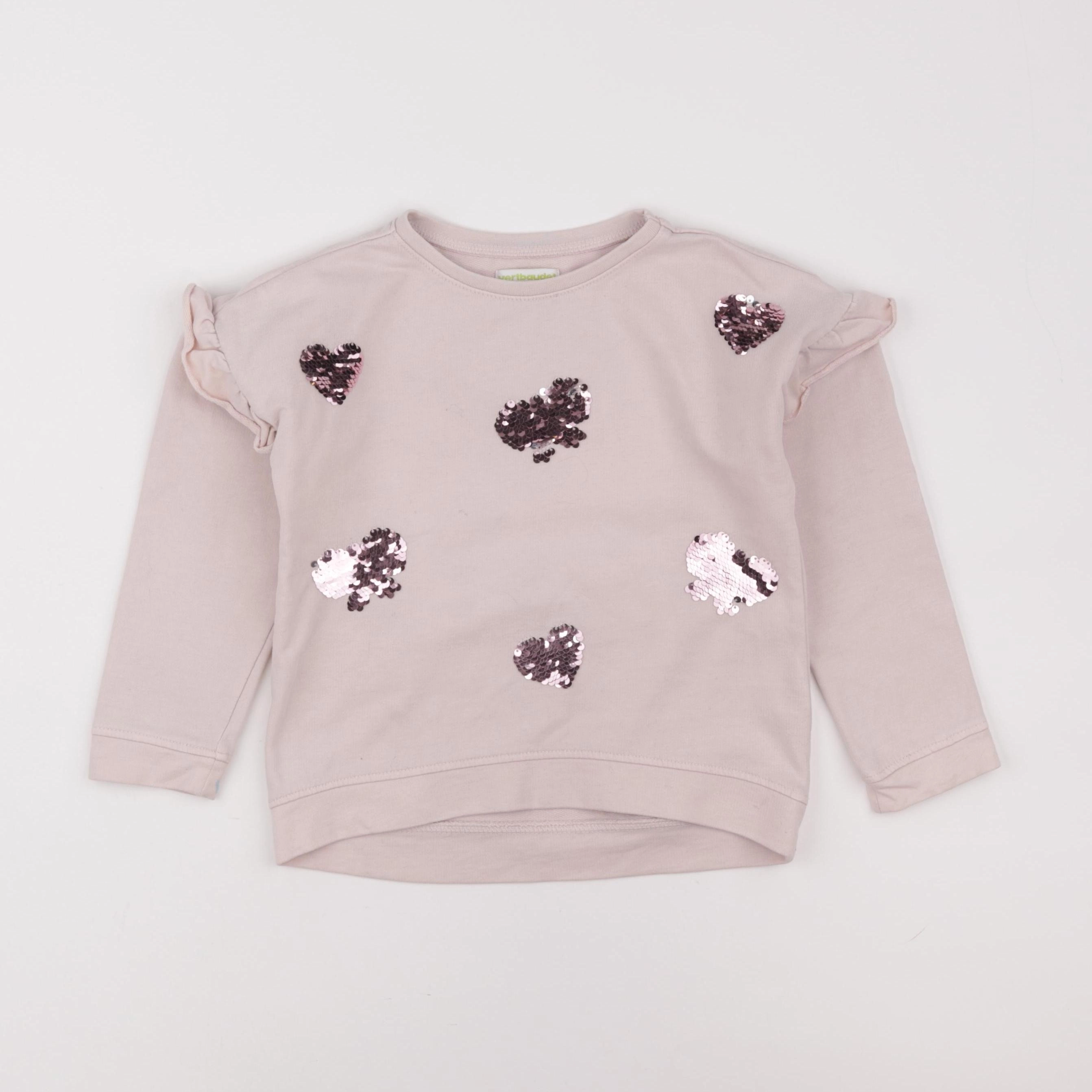 Vertbaudet - sweat rose - 6 ans