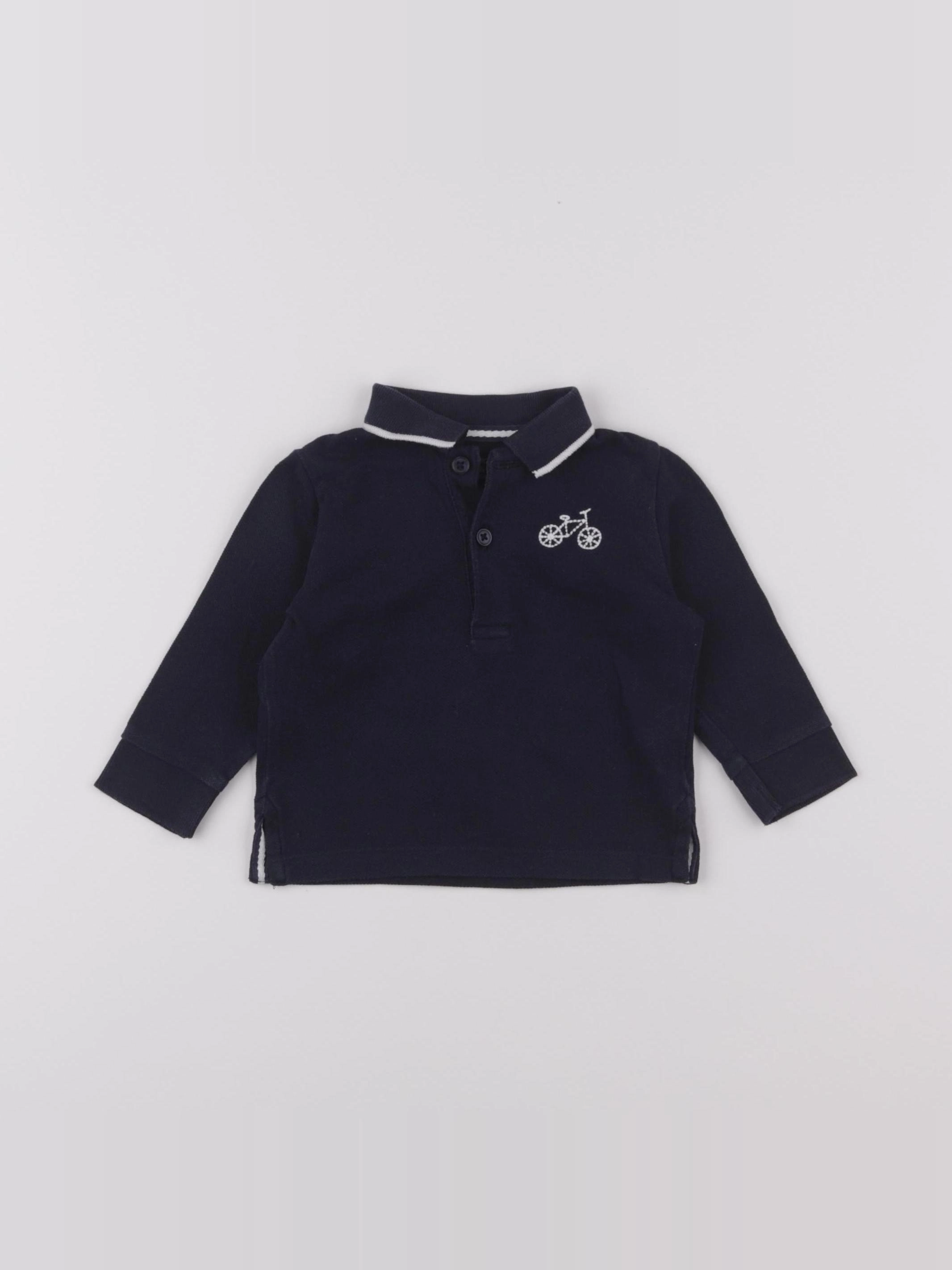 Boutchou - polo bleu - 6 mois
