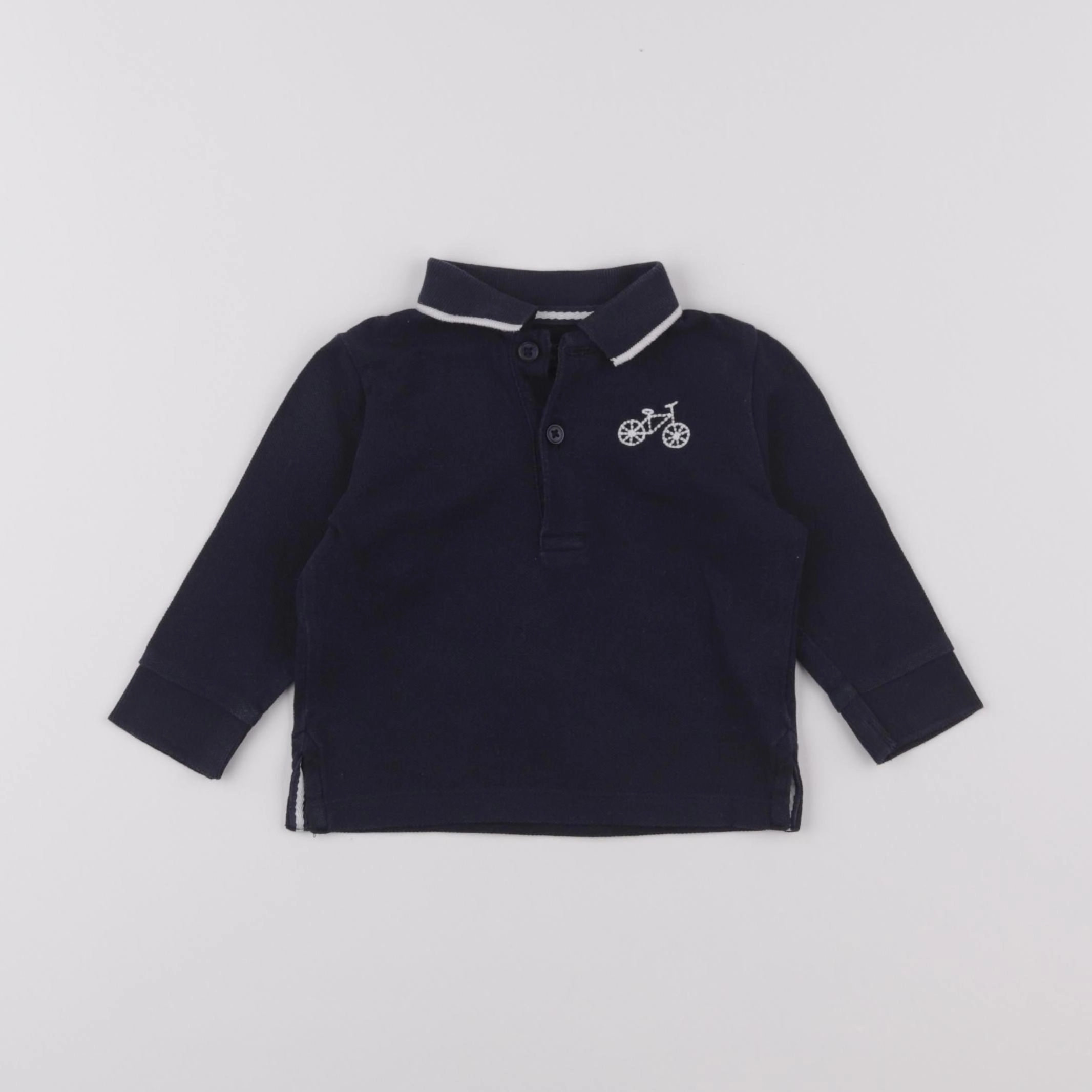 Boutchou - polo bleu - 6 mois