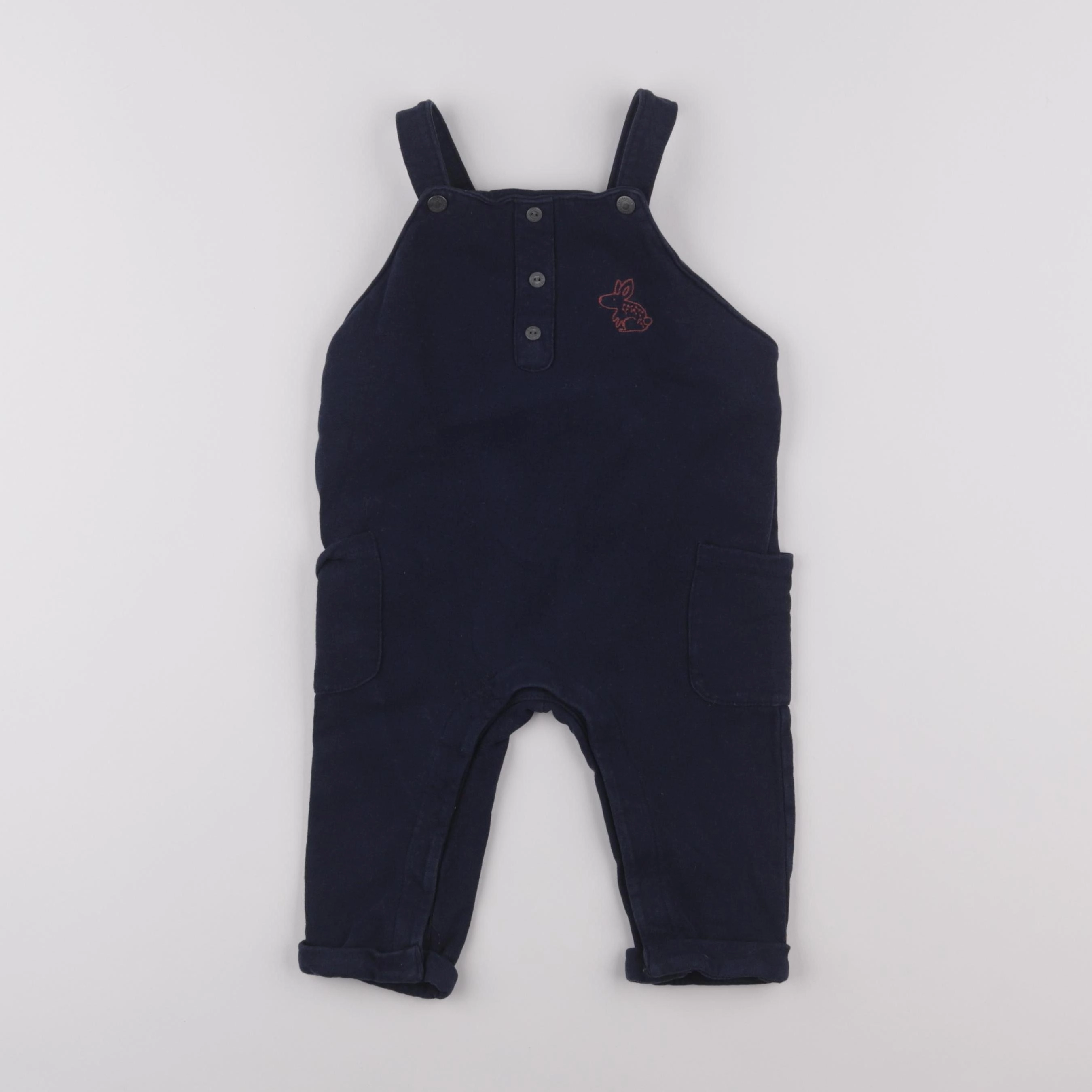 Vertbaudet - salopette doublé bleu - 18 mois