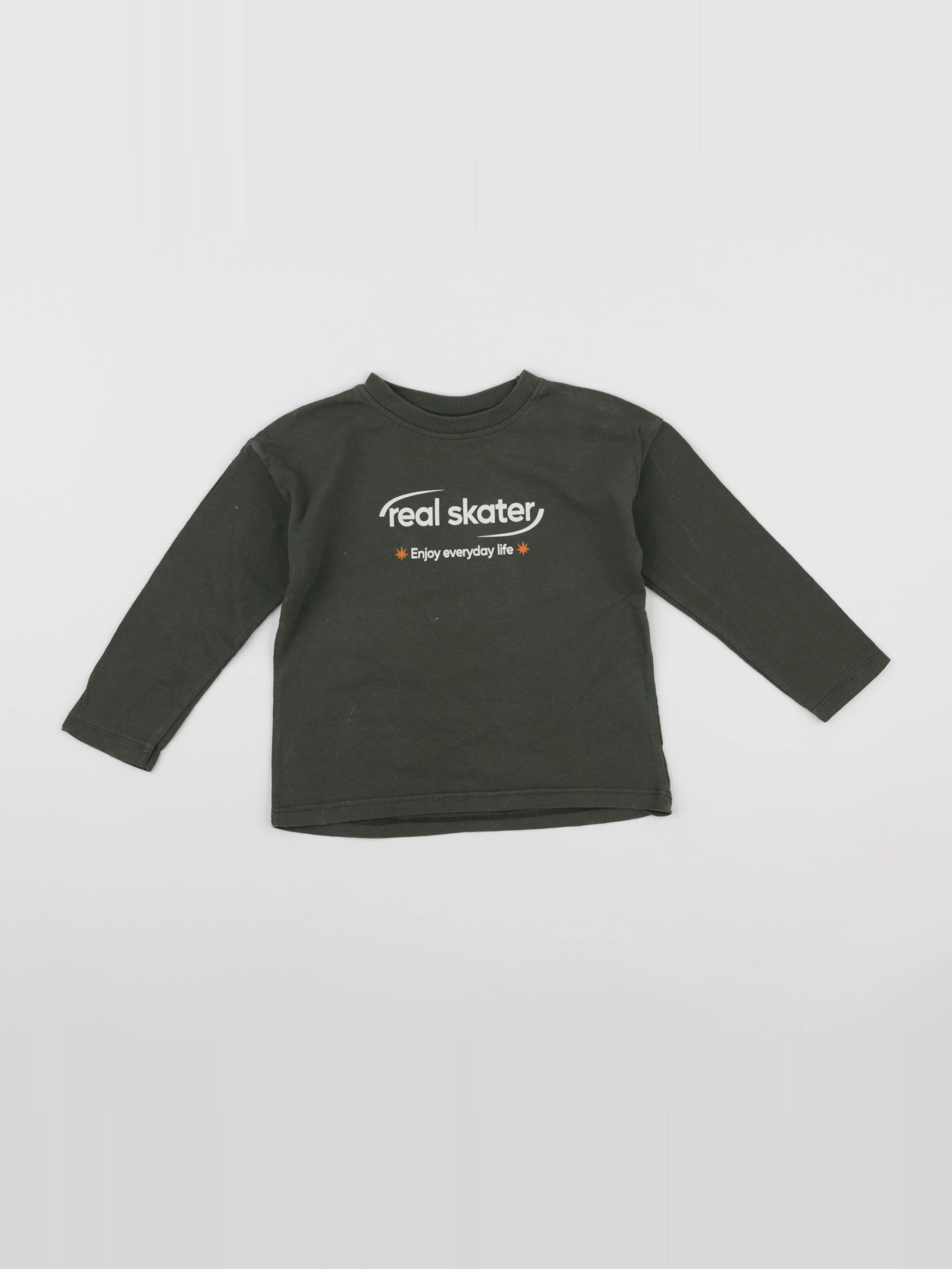 Zara - tee-shirt imprimé au dos vert - 18/24 mois
