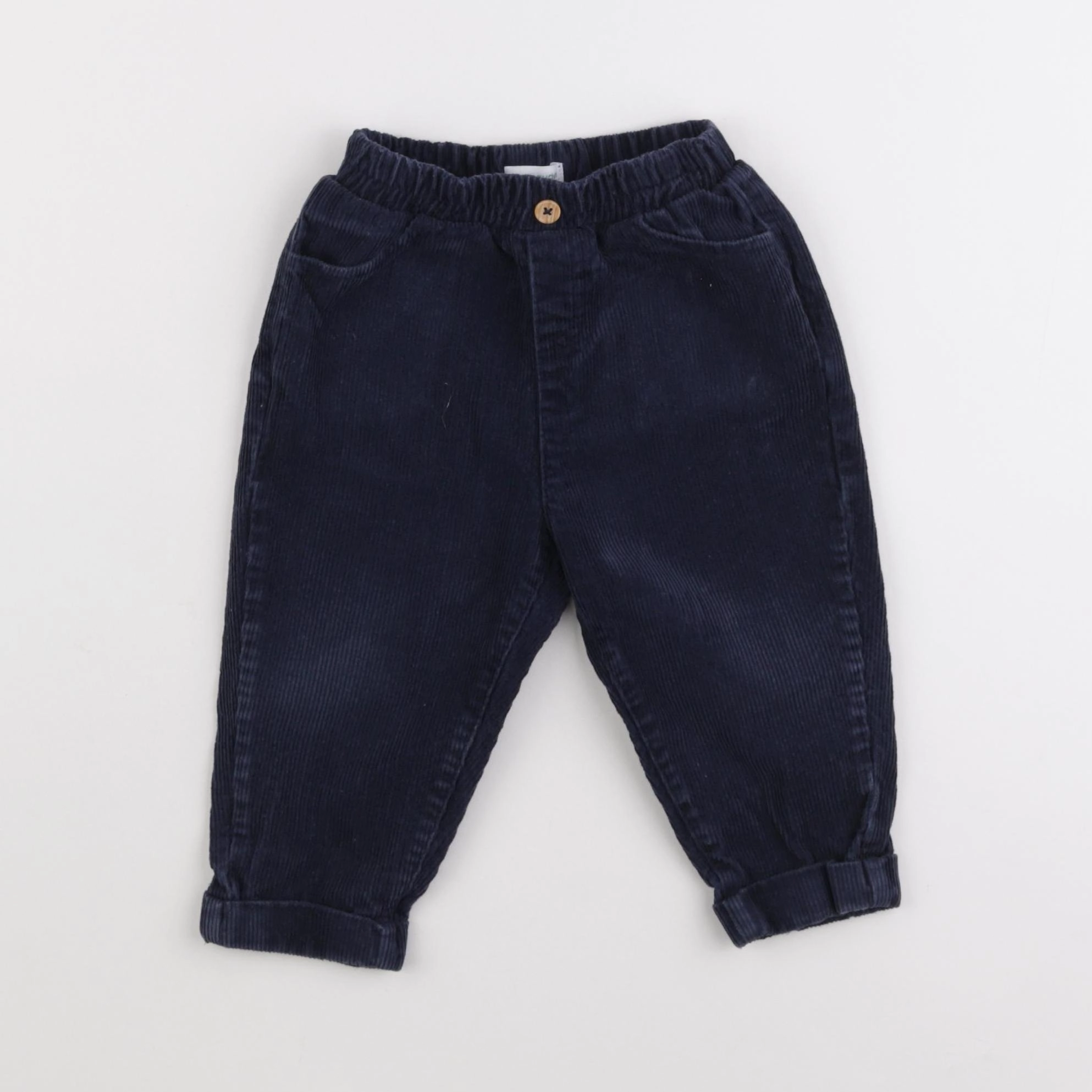 Vertbaudet - pantalon bleu - 18 mois