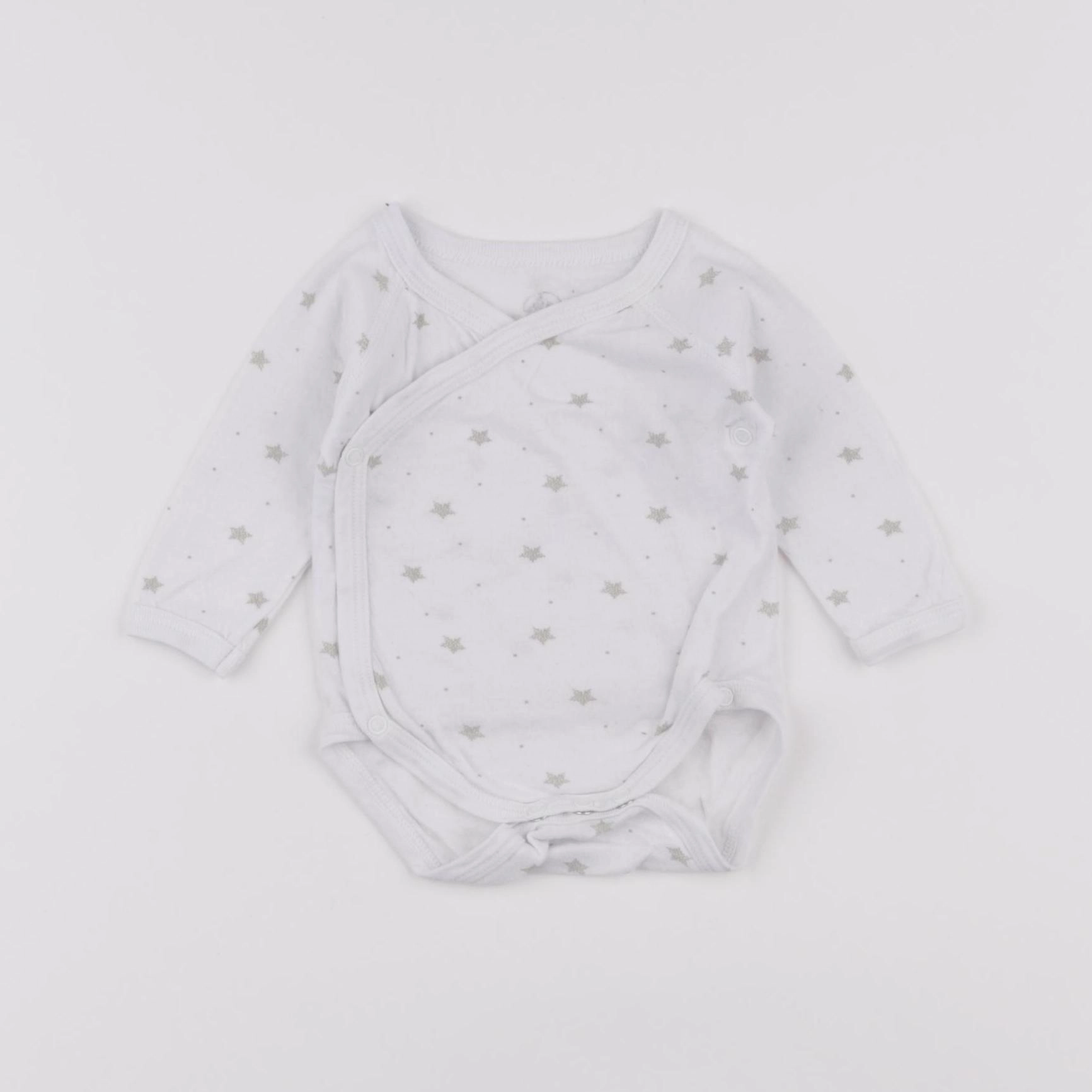 Petit Bateau - body blanc - 0 mois