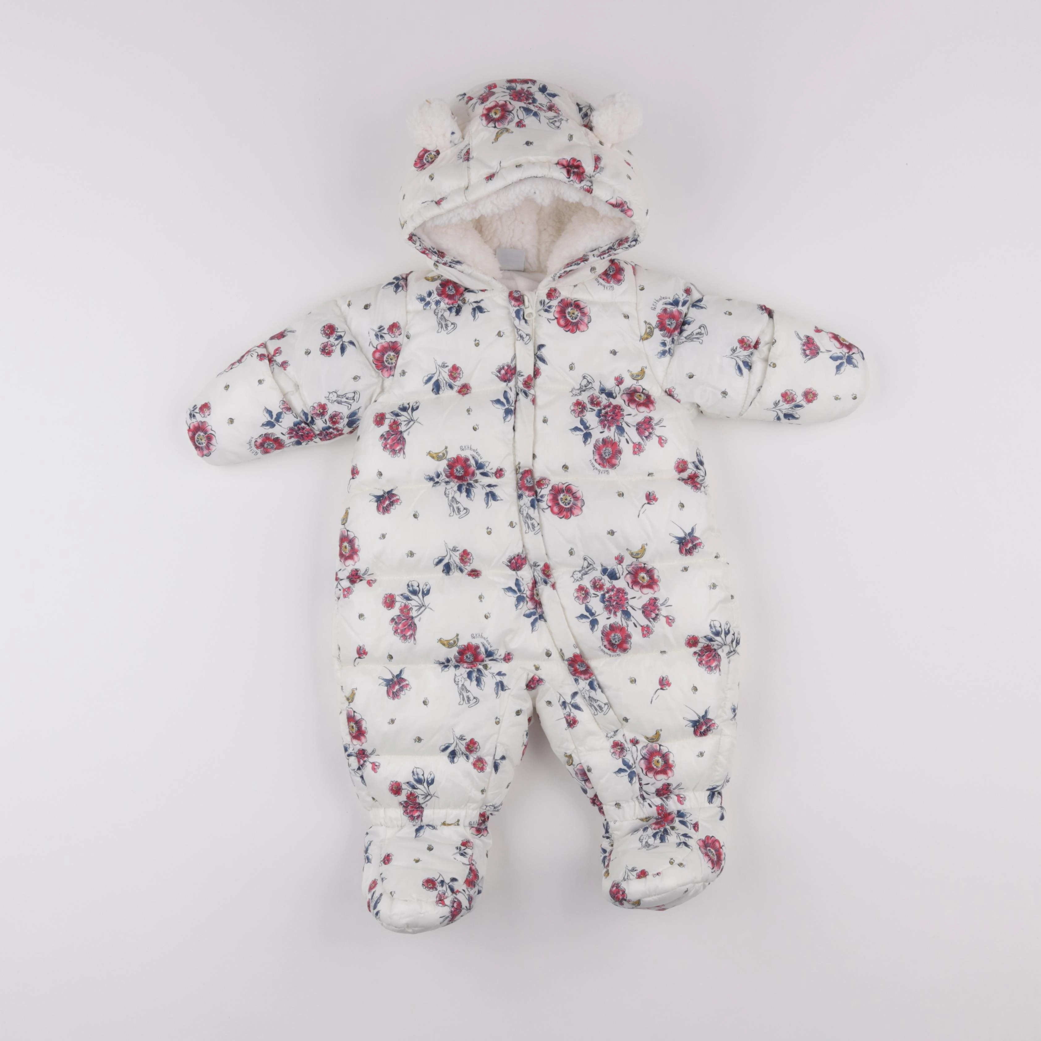 Petit Bateau - combi-pilote rose - 3 mois