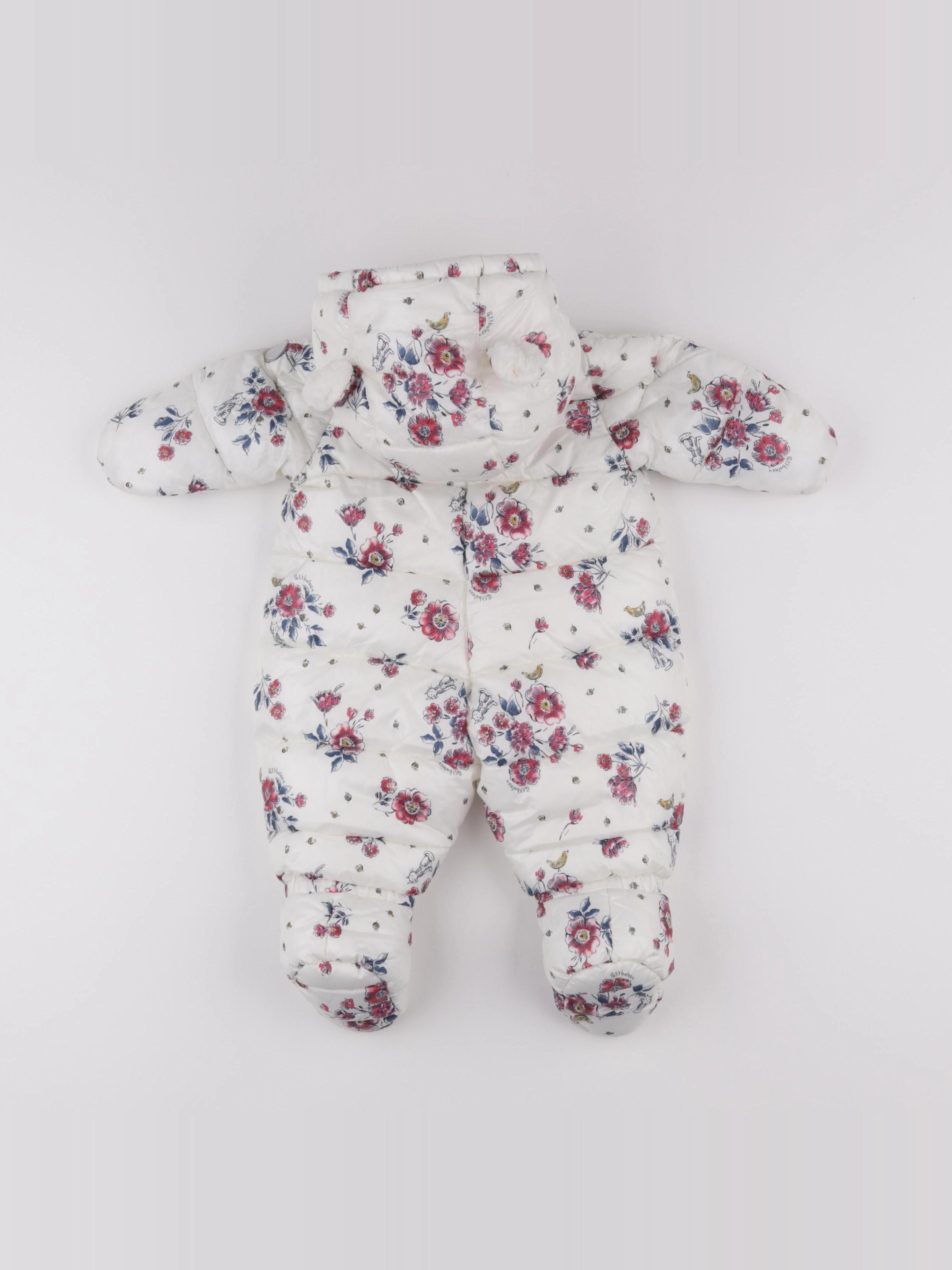 Petit Bateau - combi-pilote rose - 3 mois