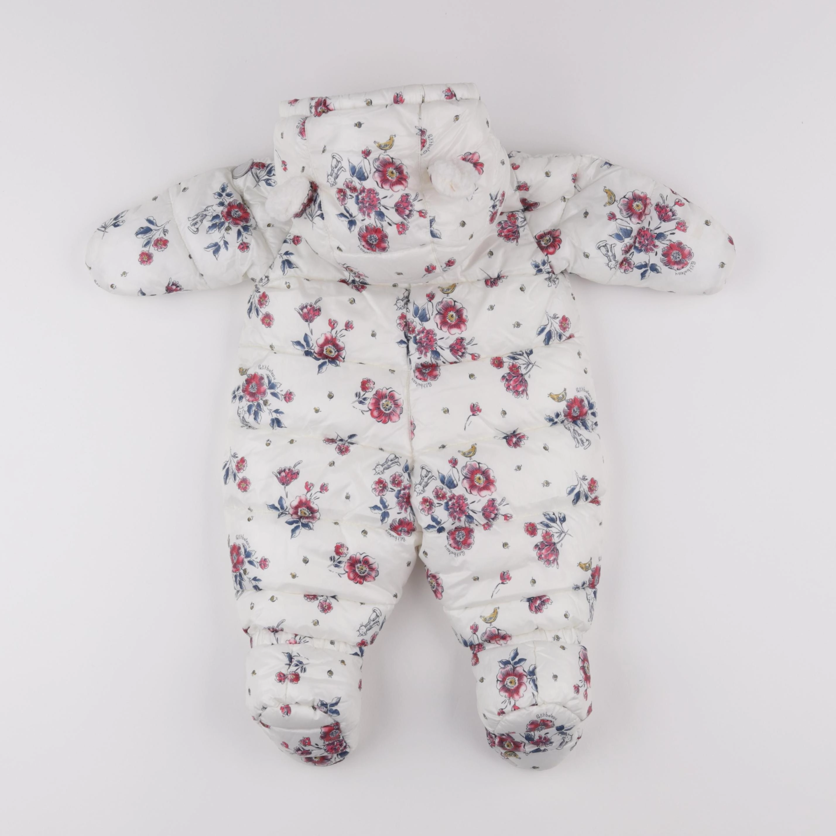 Petit Bateau - combi-pilote rose - 3 mois