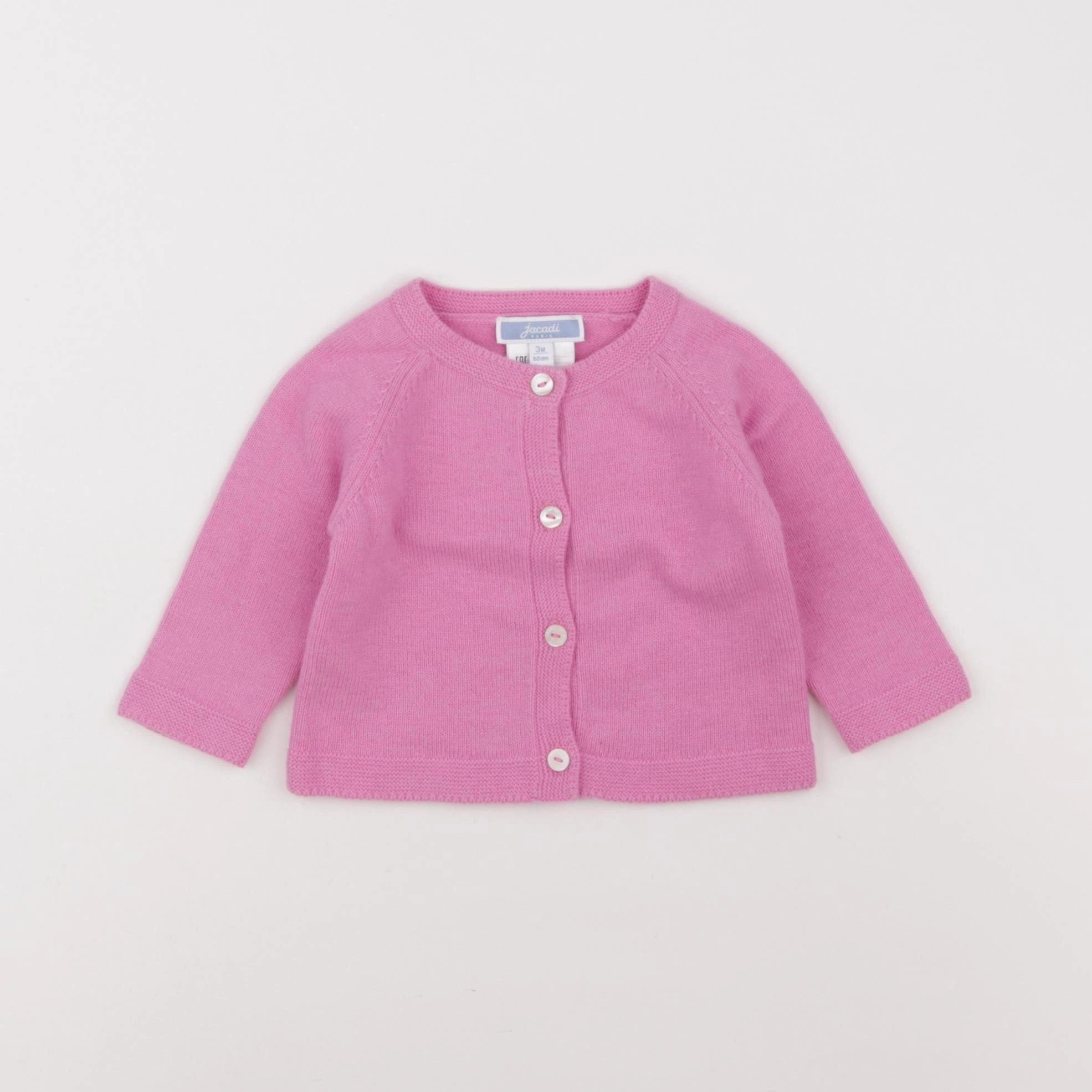 Jacadi - gilet rose - 3 mois