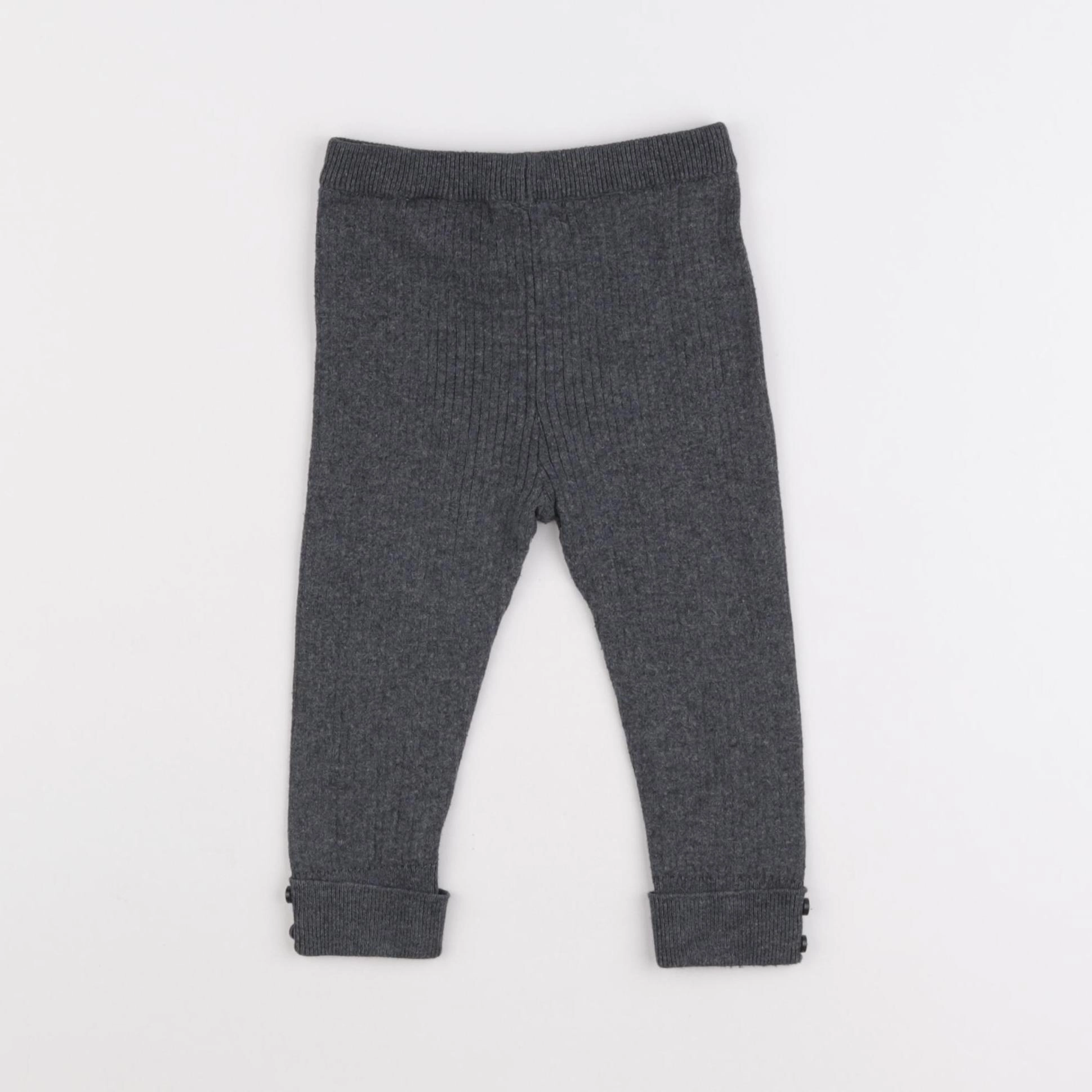 Zara - legging gris - 9/12 mois