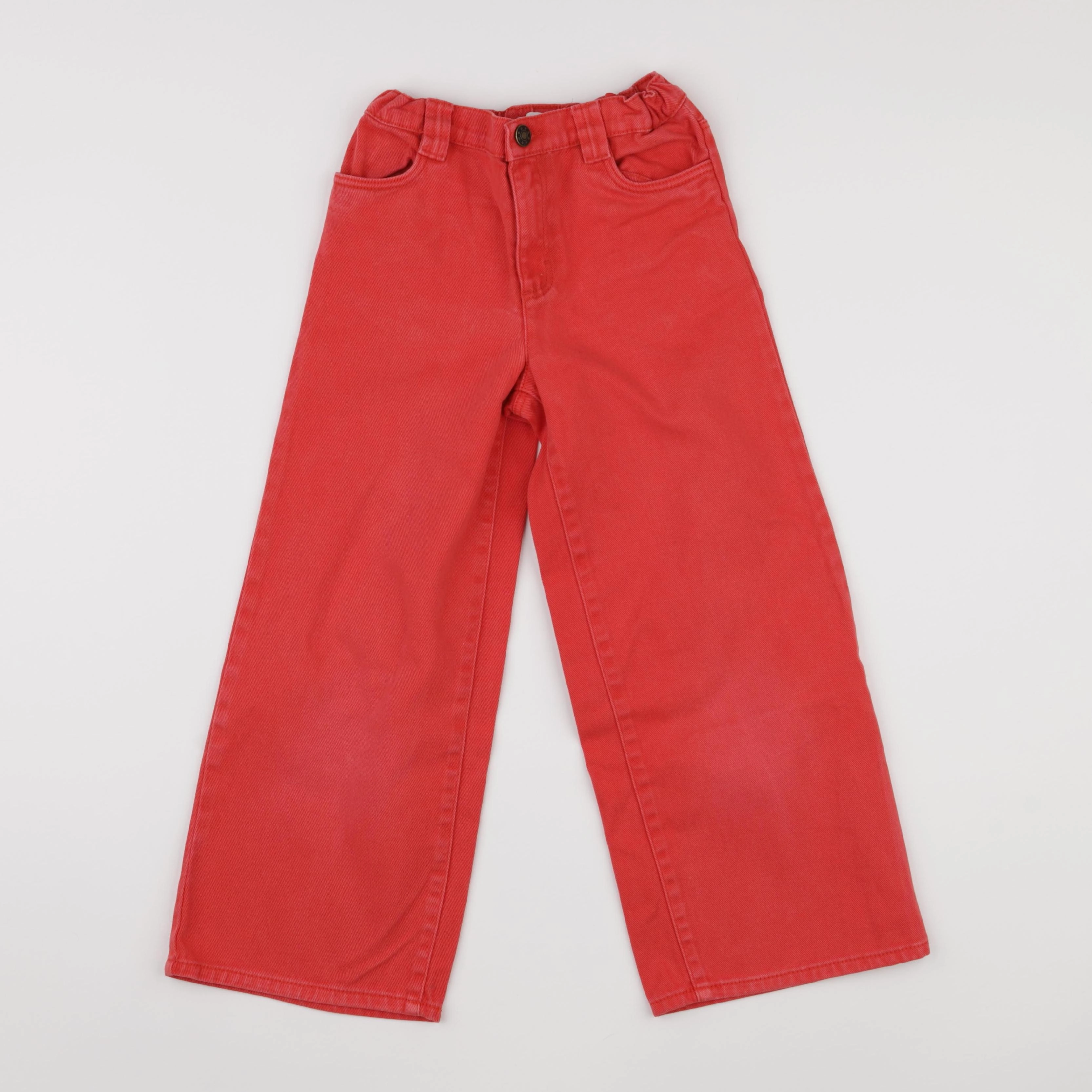 Monoprix - jean rouge - 8 ans