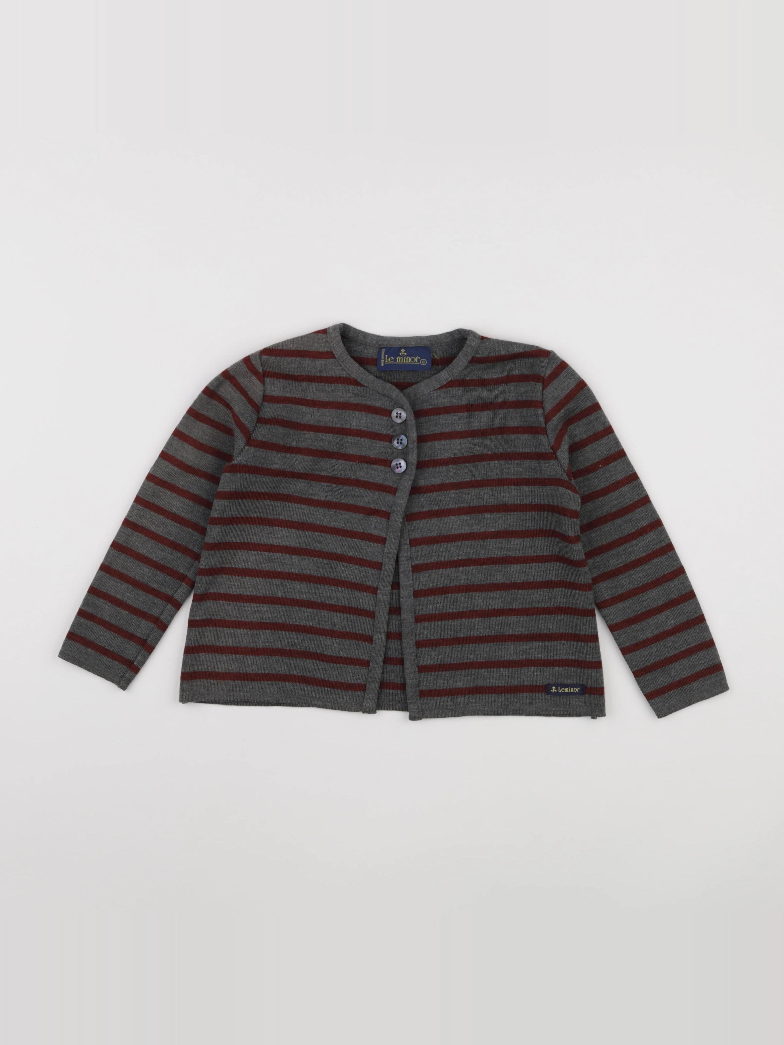 Le Minor - gilet gris, rouge - 8 ans