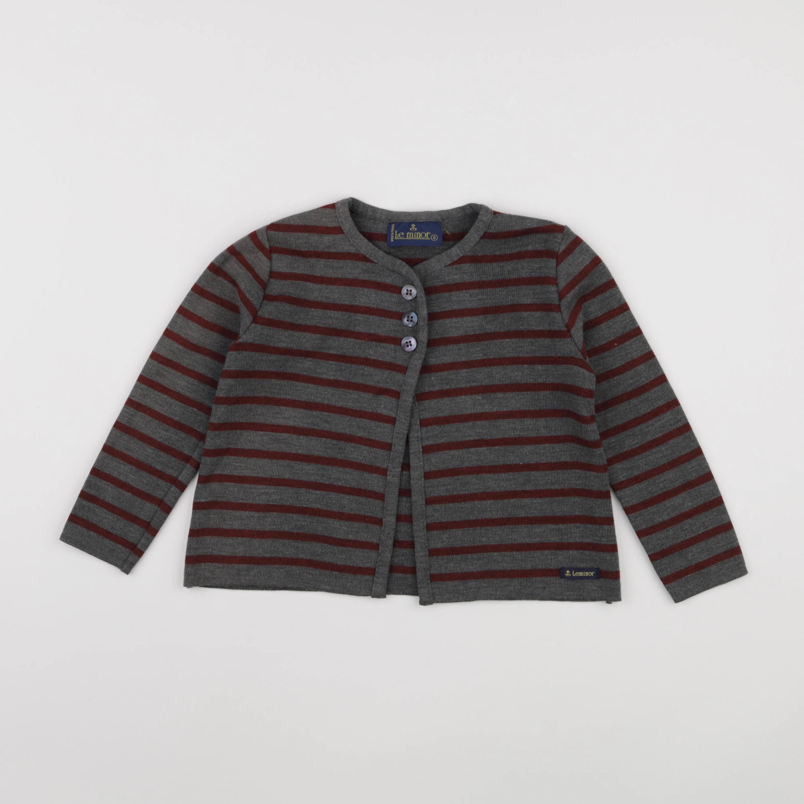 Le Minor - gilet gris, rouge - 8 ans