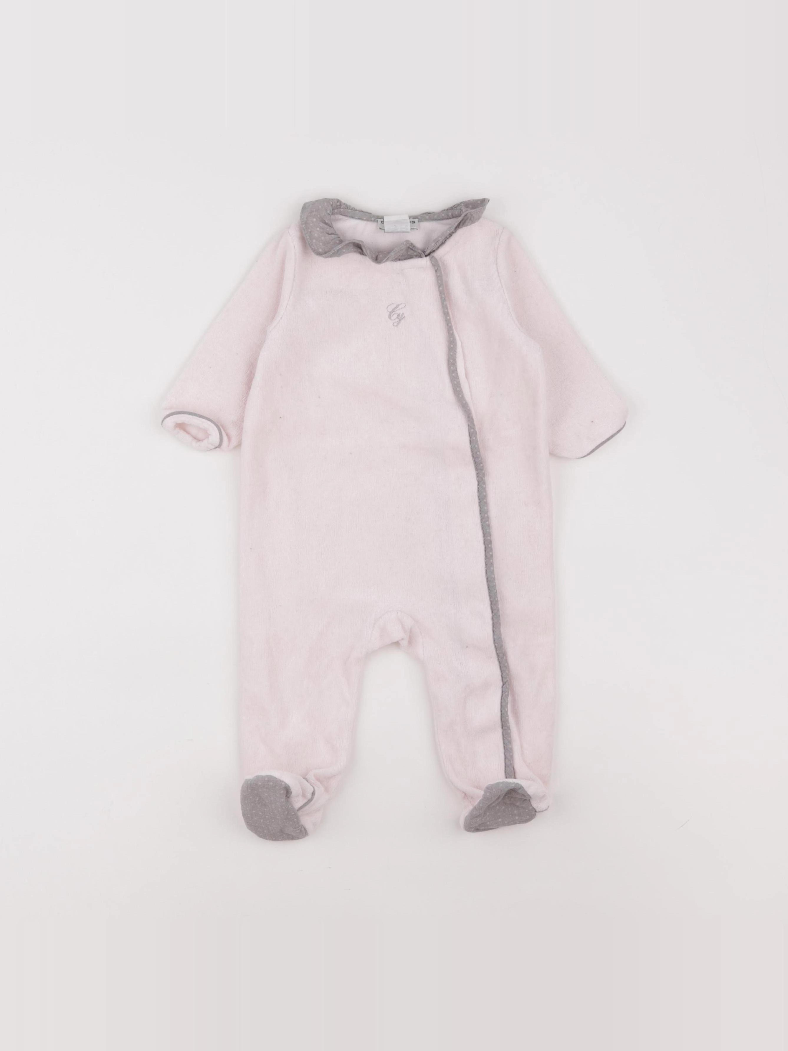 Cyrillus - pyjama velours blanc - 9 mois