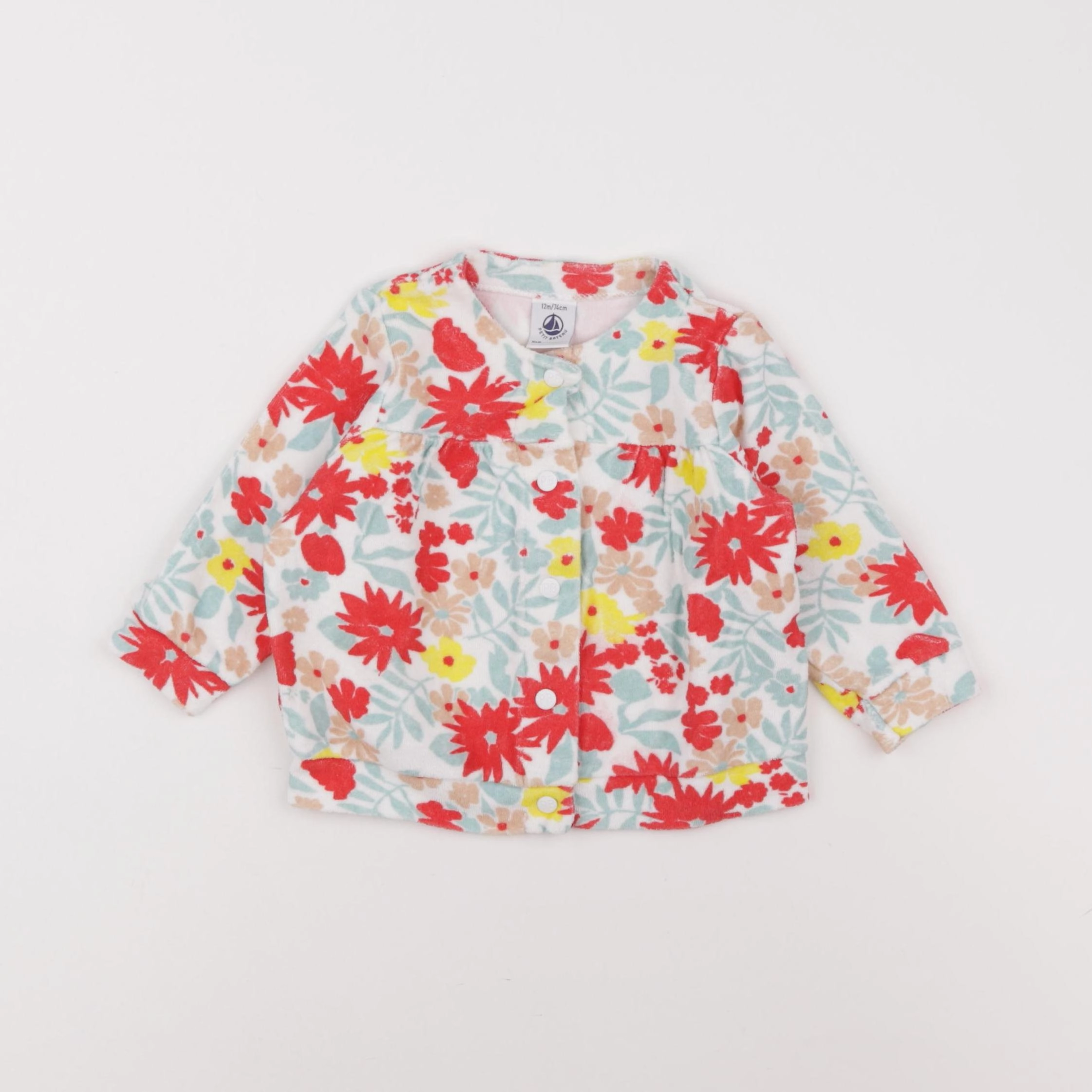 Petit Bateau - gilet multicolore - 12 mois