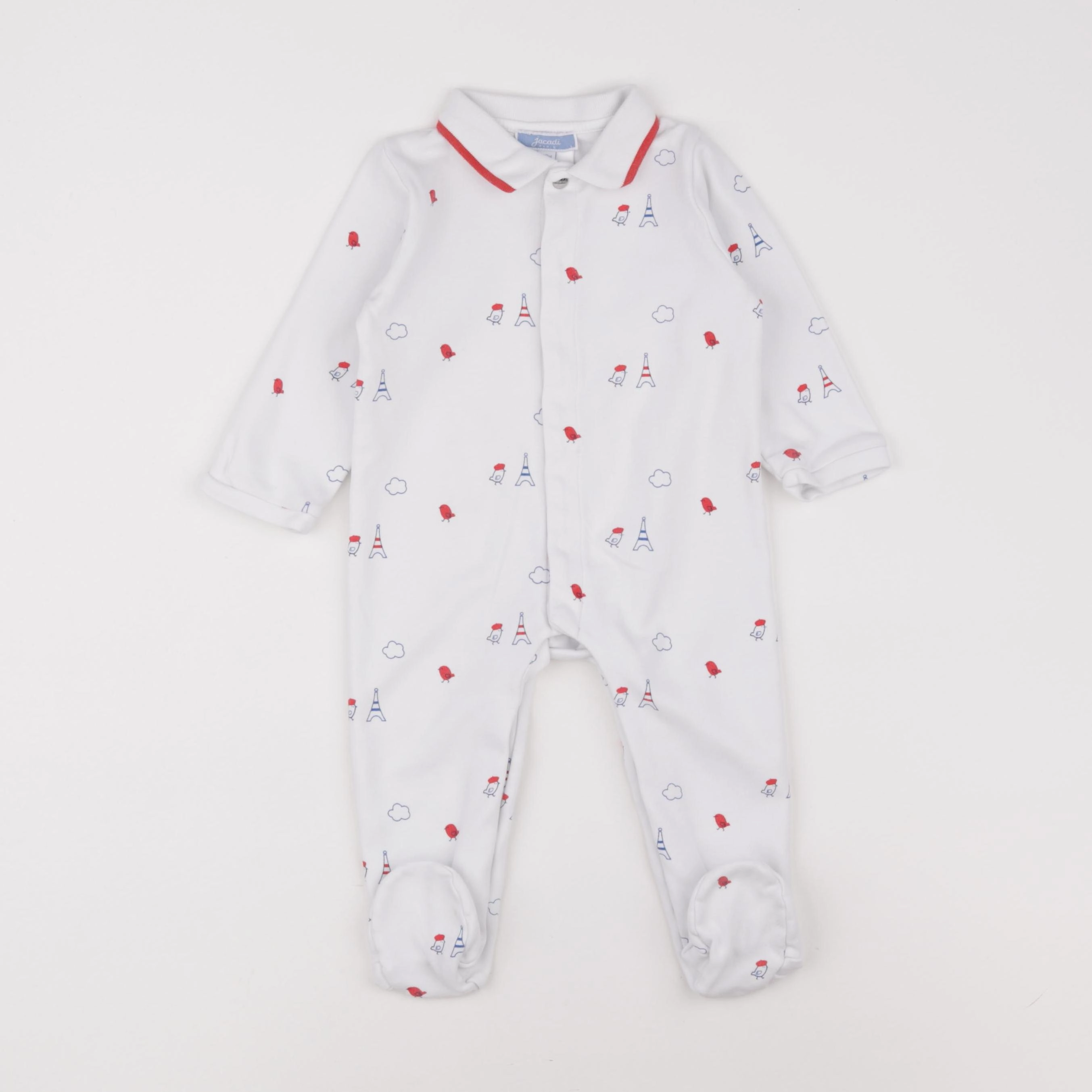 Jacadi - pyjama coton blanc - 12 mois