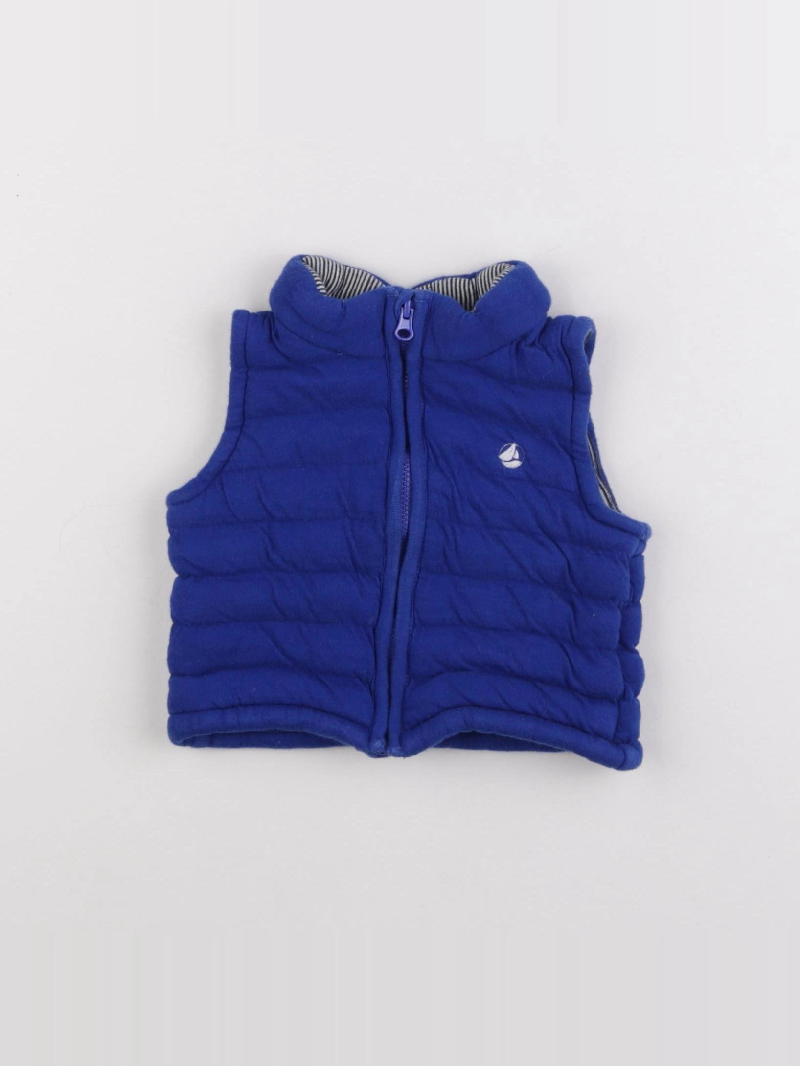 Petit Bateau - doudoune bleu - 6 mois