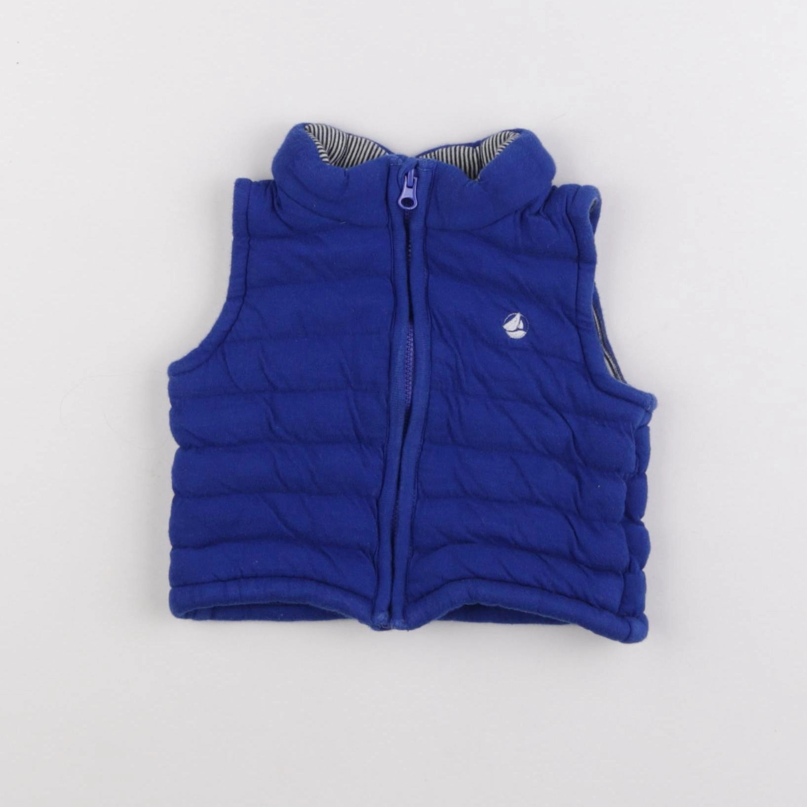 Petit Bateau - doudoune bleu - 6 mois