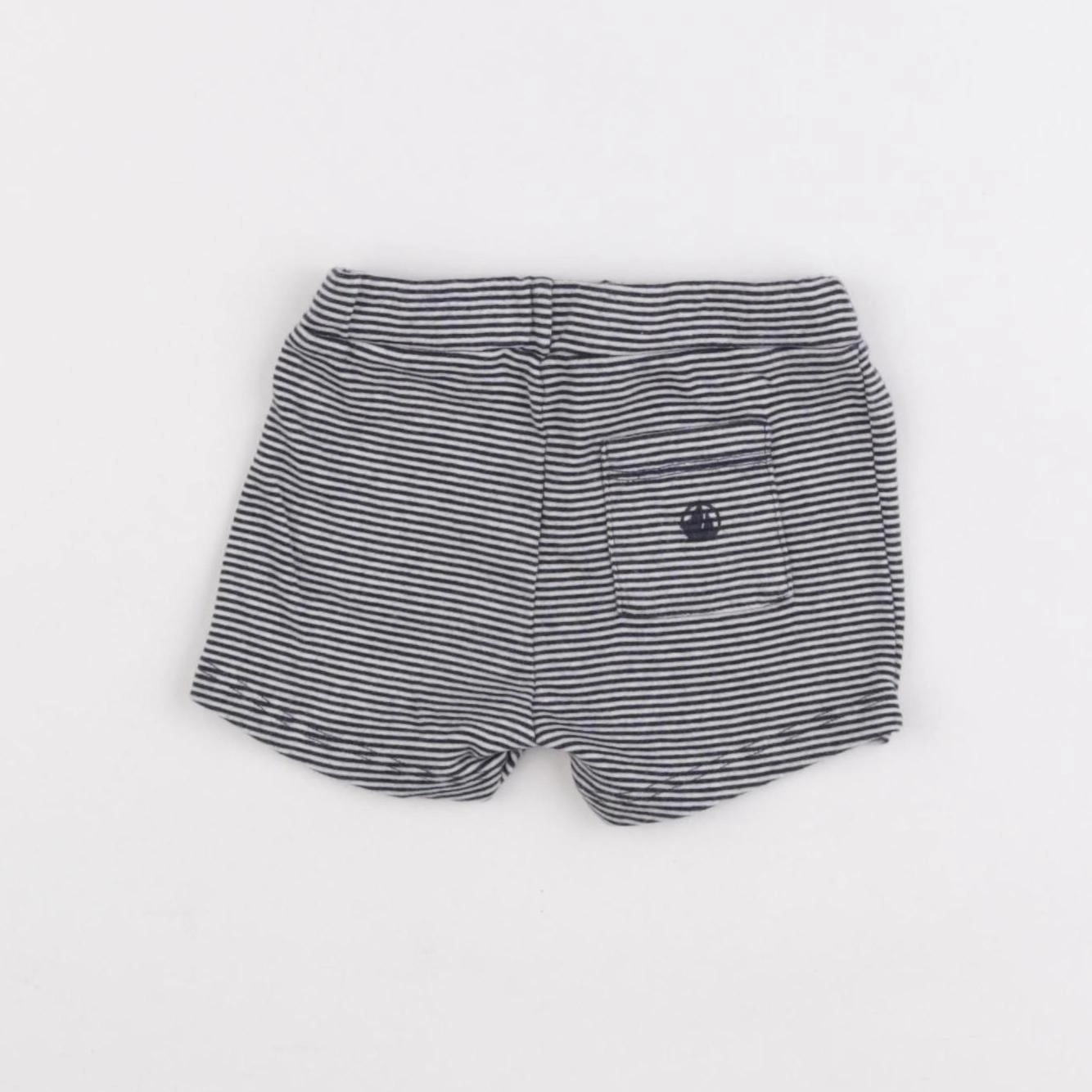 Petit Bateau - short blanc, bleu - 6 mois