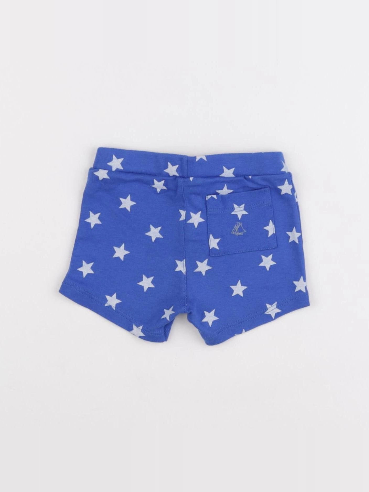 Petit Bateau - short bleu - 6 mois