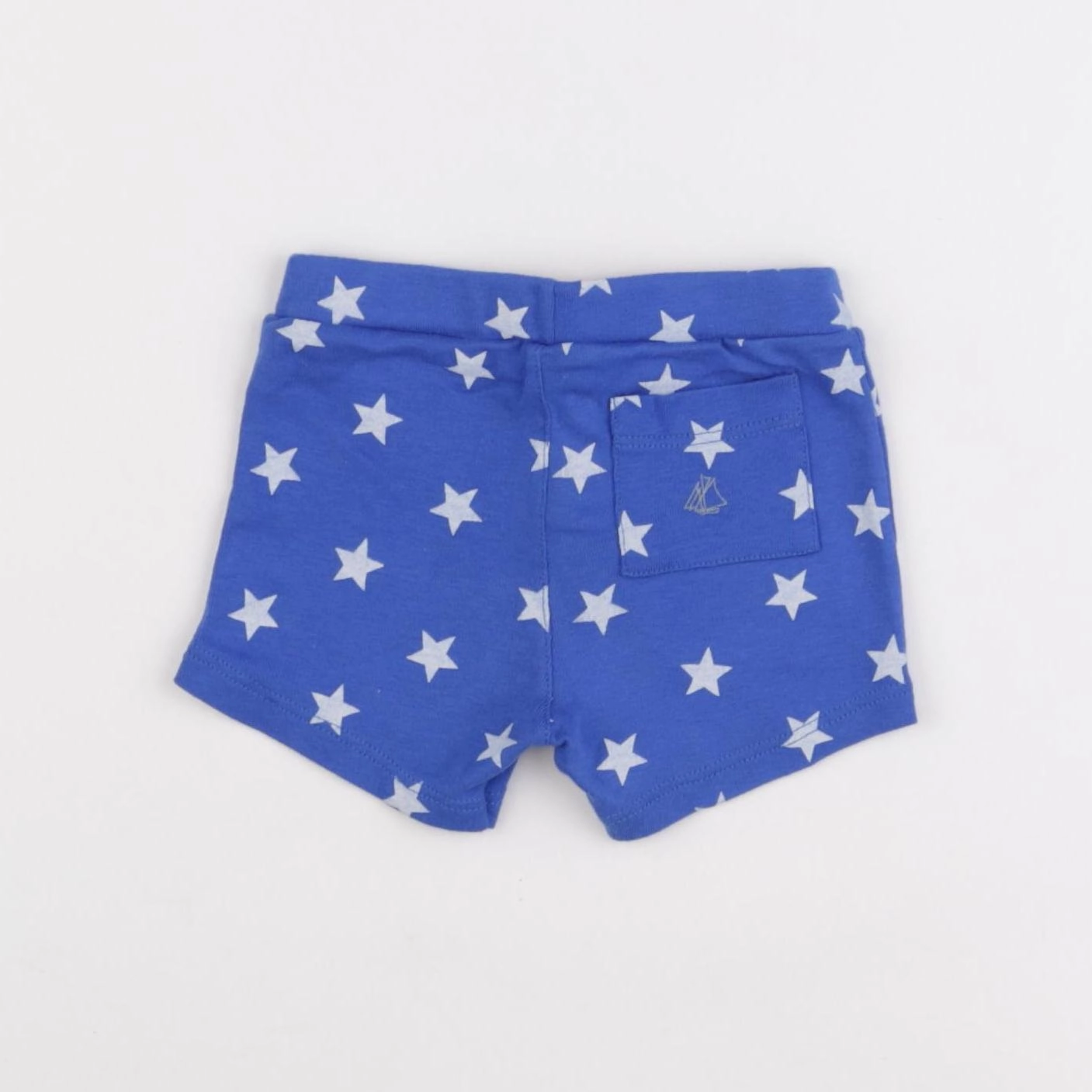 Petit Bateau - short bleu - 6 mois