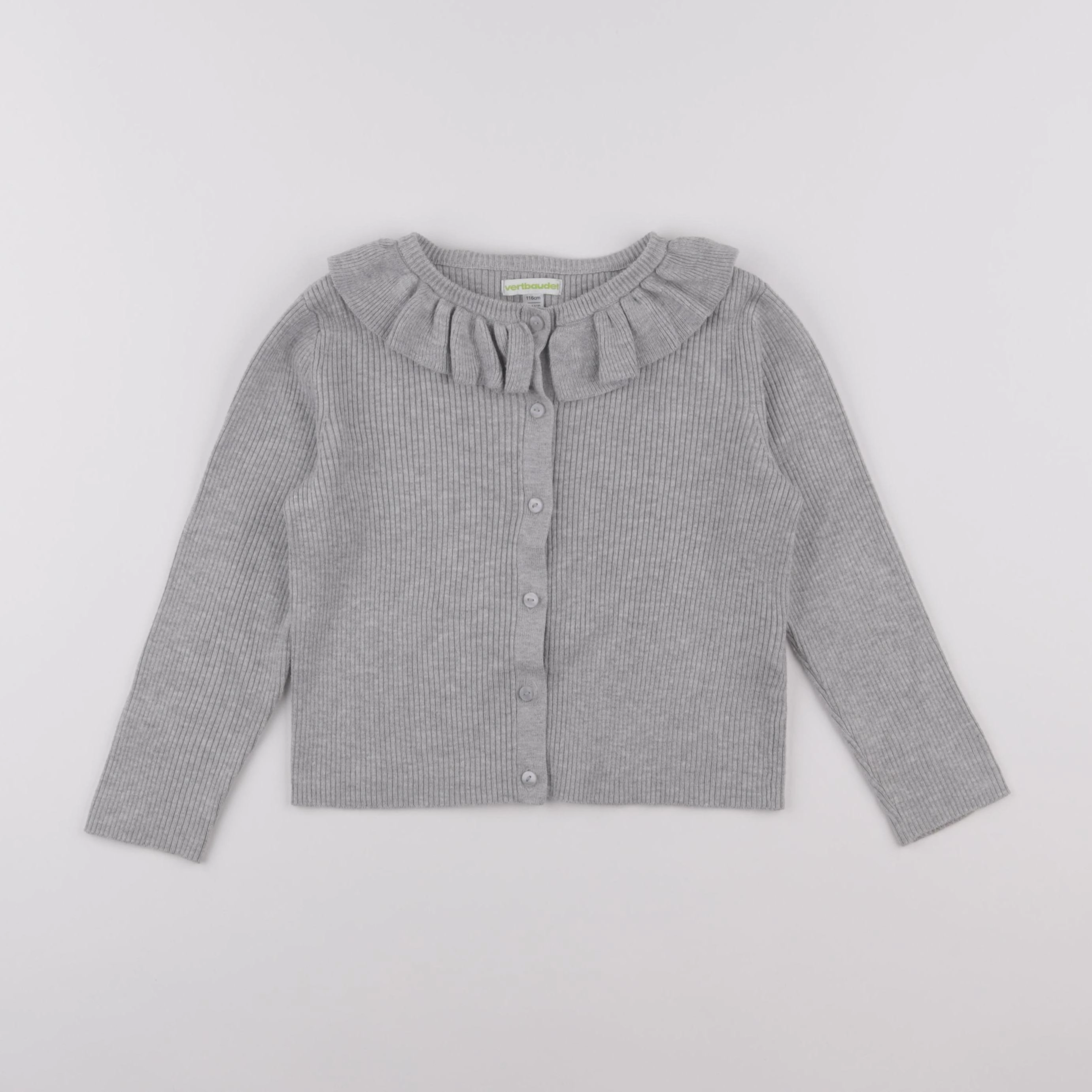 Vertbaudet - gilet gris - 6 ans