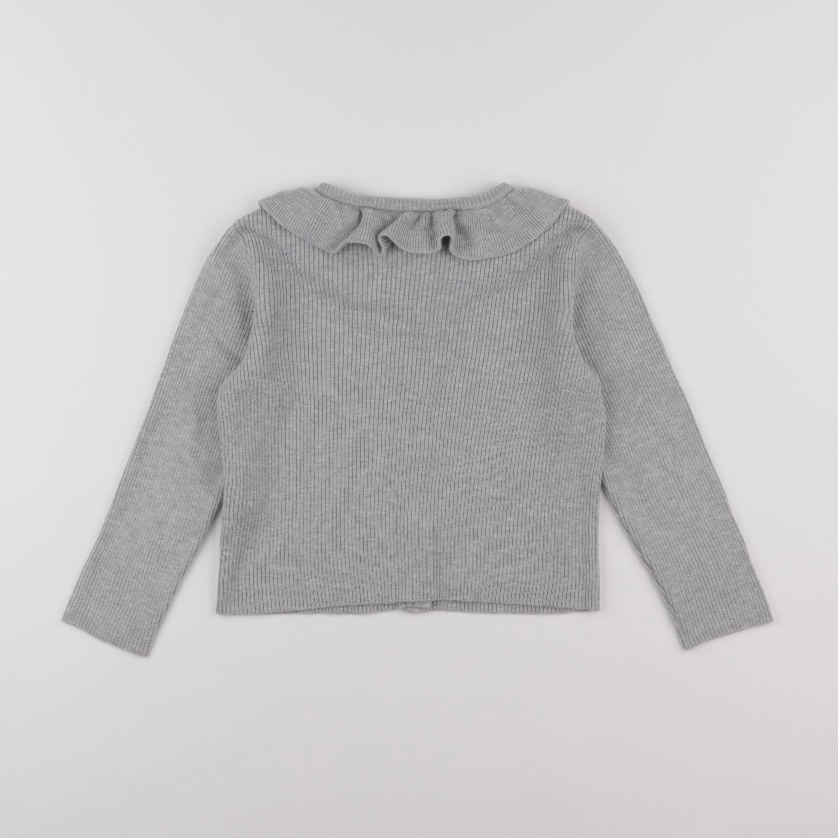 Vertbaudet - gilet gris - 6 ans