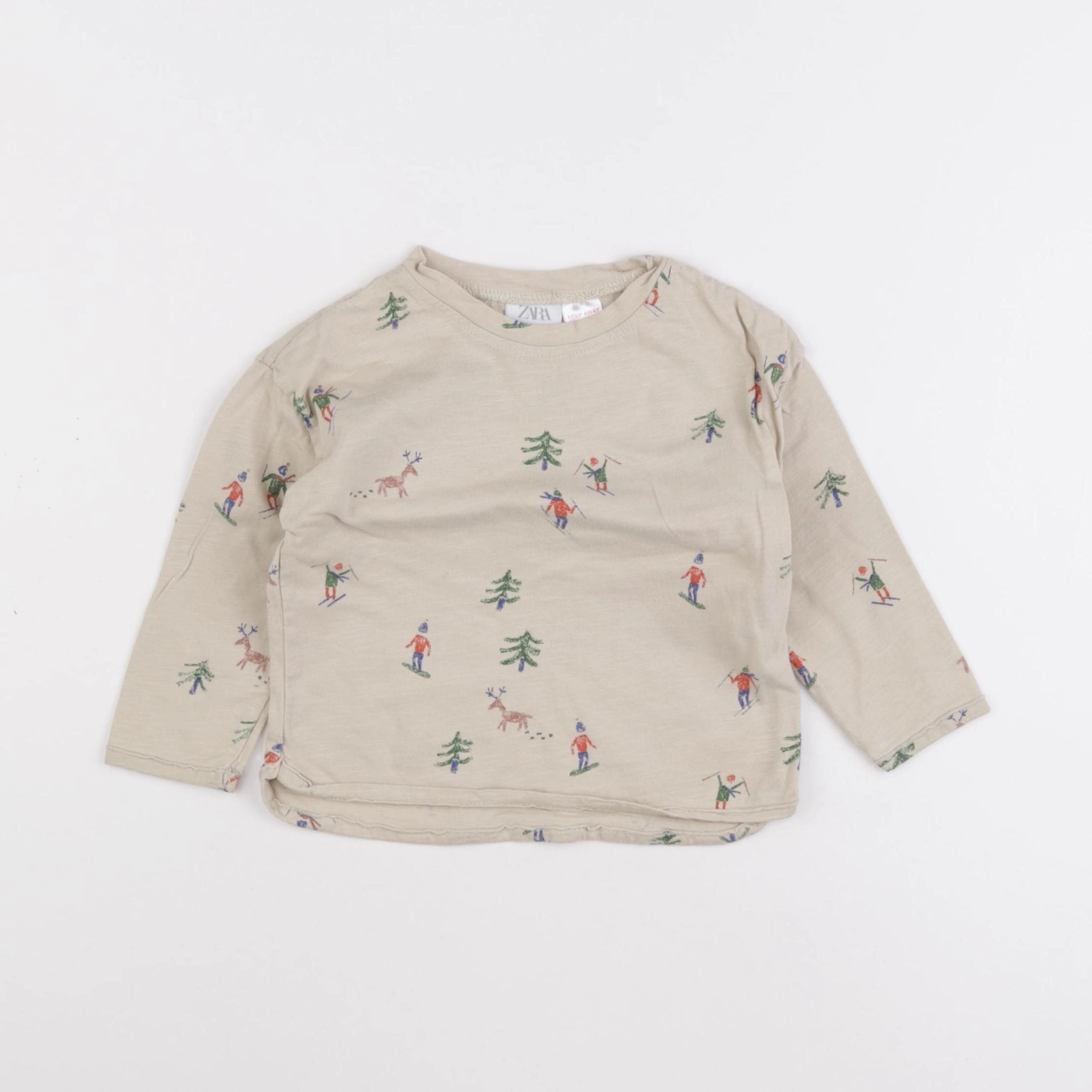 Zara - tee-shirt beige - 9/12 mois